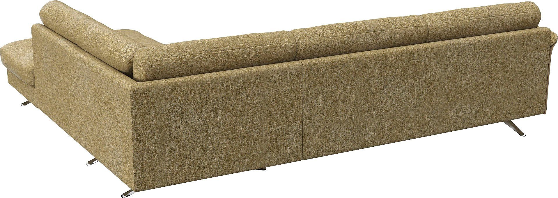 FLEXLUX Hoekbank Glow, super comfortabel door hoogwaardige zitconstructie met binnenvering, L-vorm