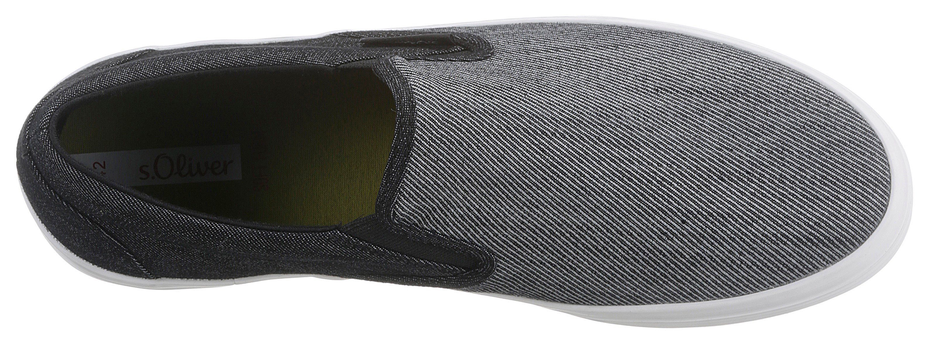 s.Oliver Slip-on sneakers met soft foam-demping