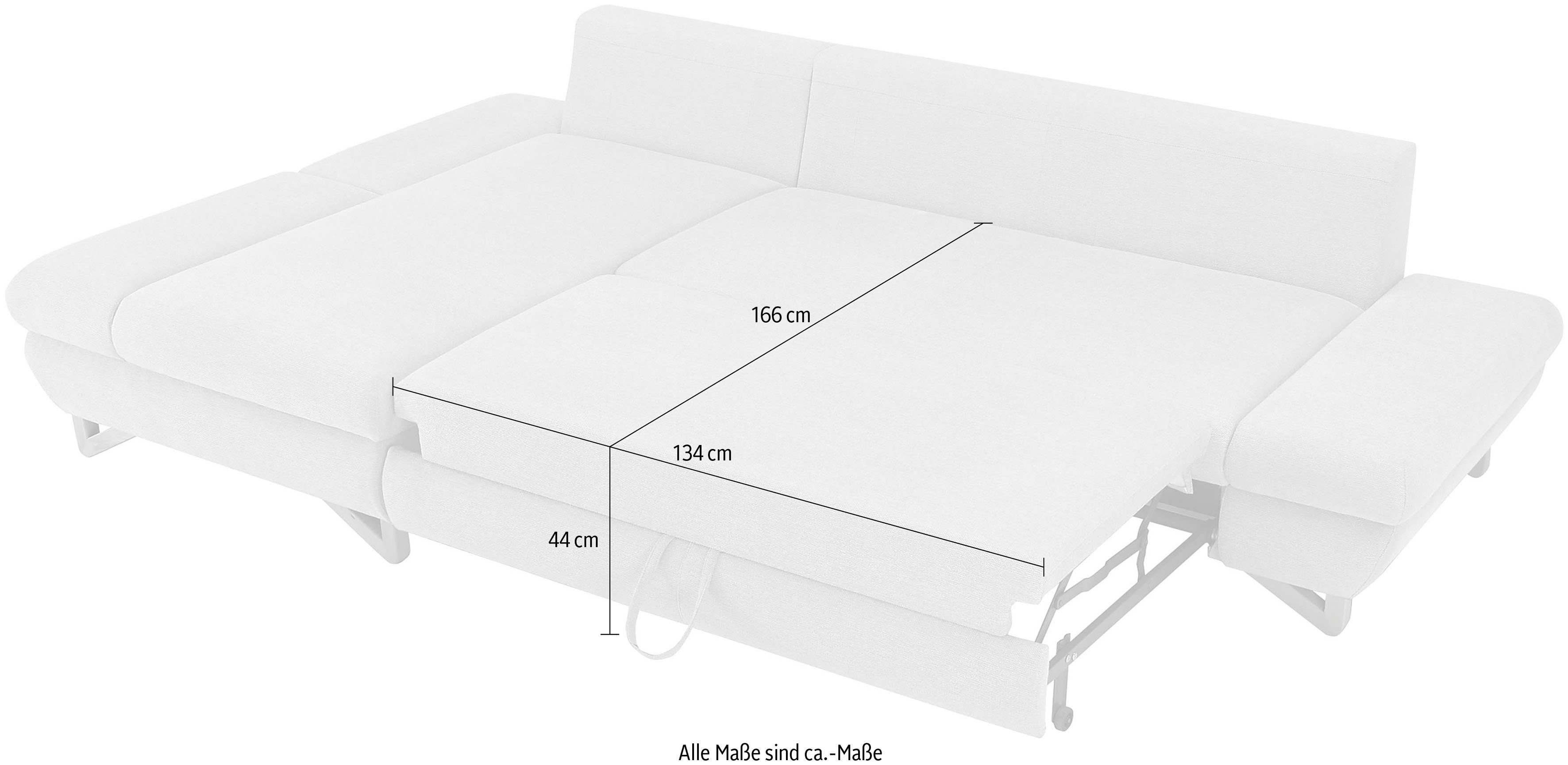 INOSIGN Slaapbank City/Giron comfortabele slaapbank (ligoppervlak 245 x 138 cm) en bedlade