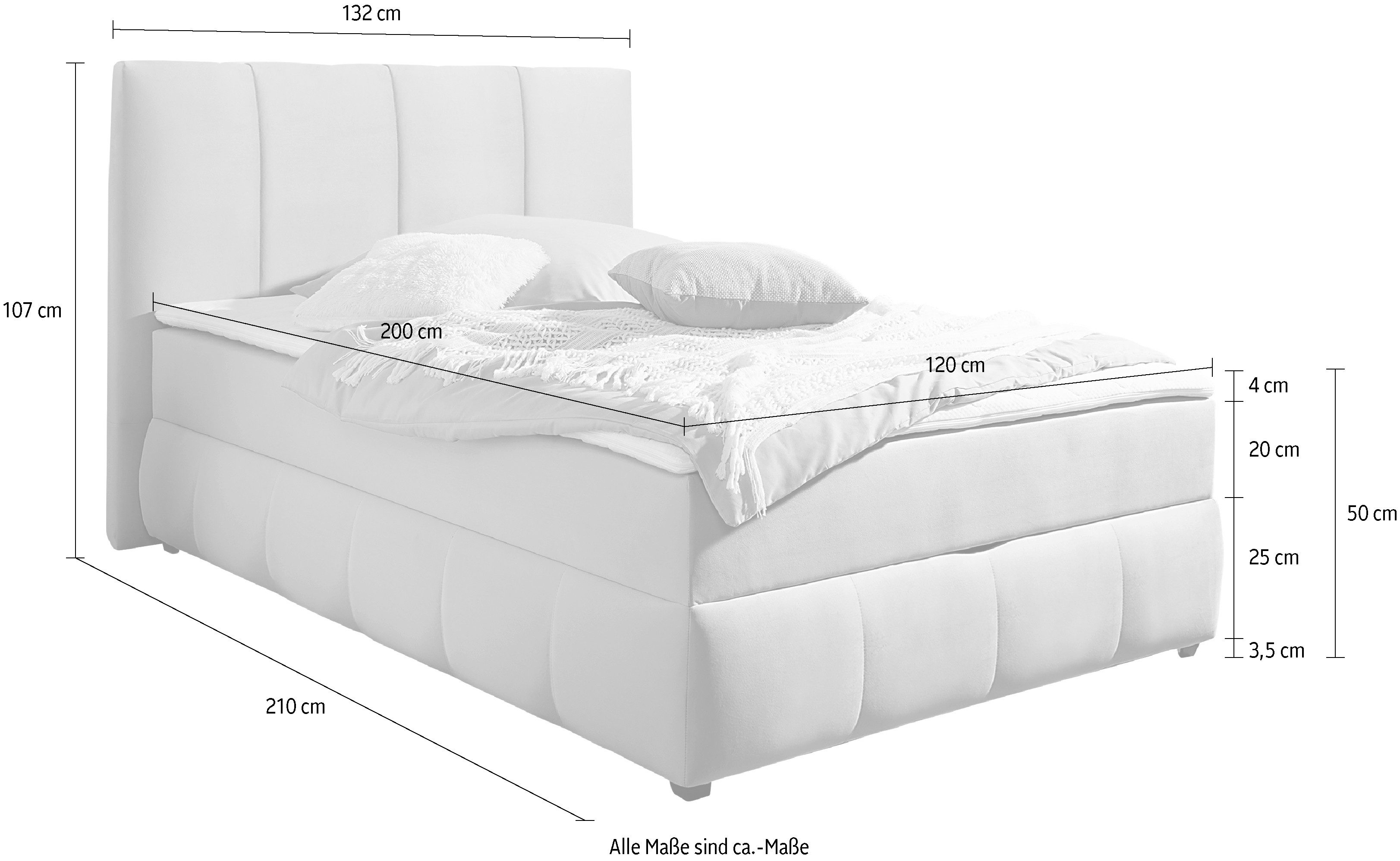 INOSIGN Boxspring Hartley Inclusief bedlade & topper, kiesbaar in H2, H3 of H4