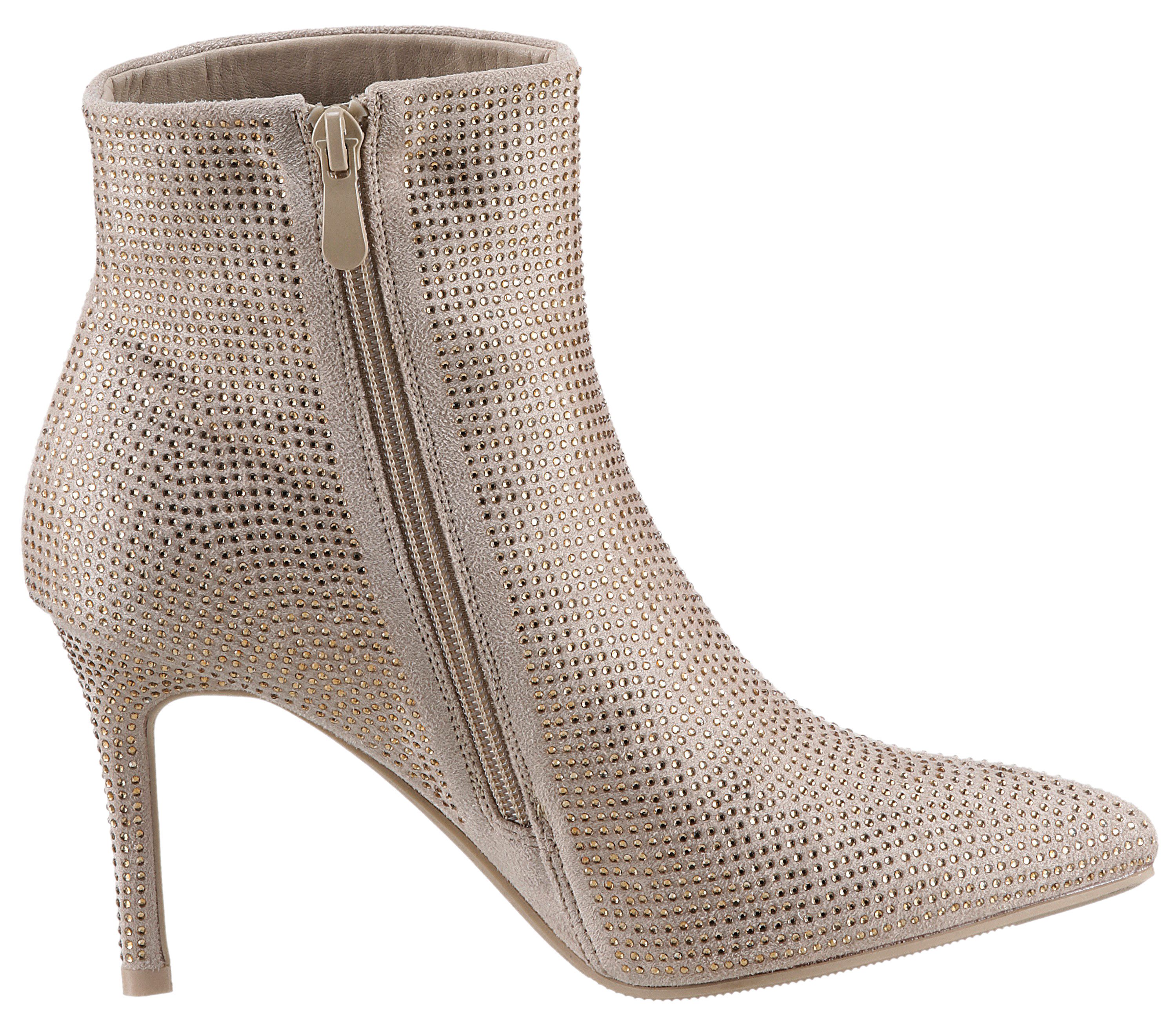 Aniston SHOES Laarsjes avond enkellaars met glittersteentjes - nieuwe collectie