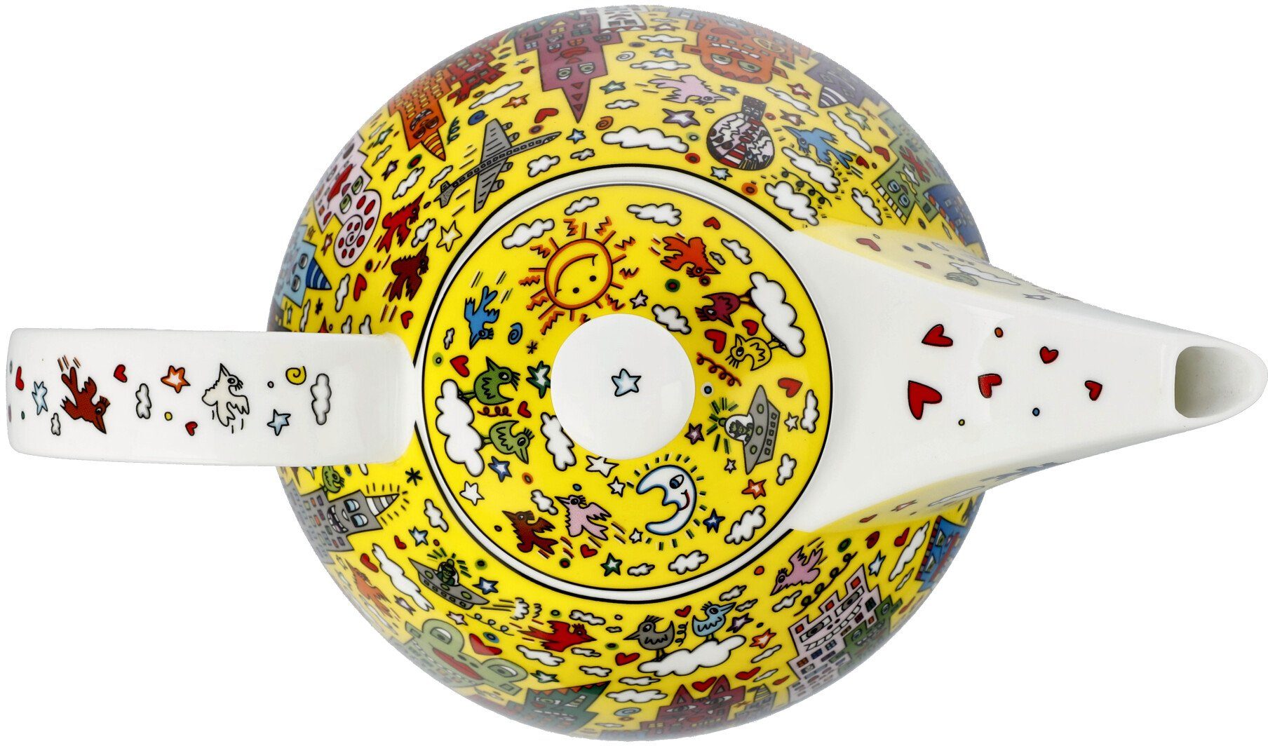 Goebel Theepot Rizzi met theelicht, pop art, james rizzi - mijn new york city zonsondergang
