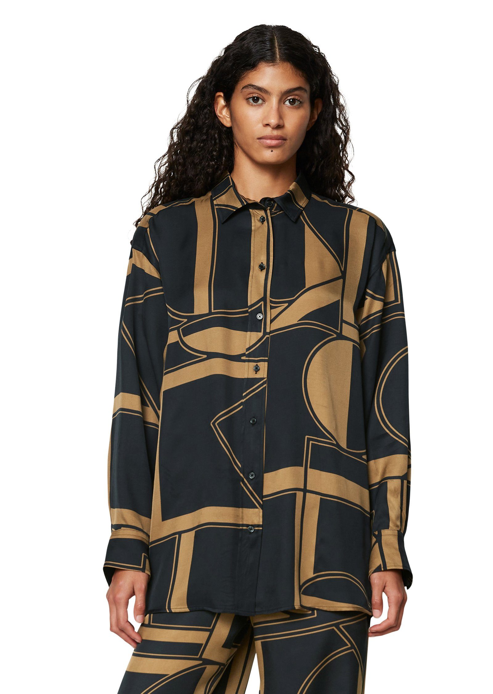 Marc O'Polo Blouse met lange mouwen dames blouses maat 36 multicolor