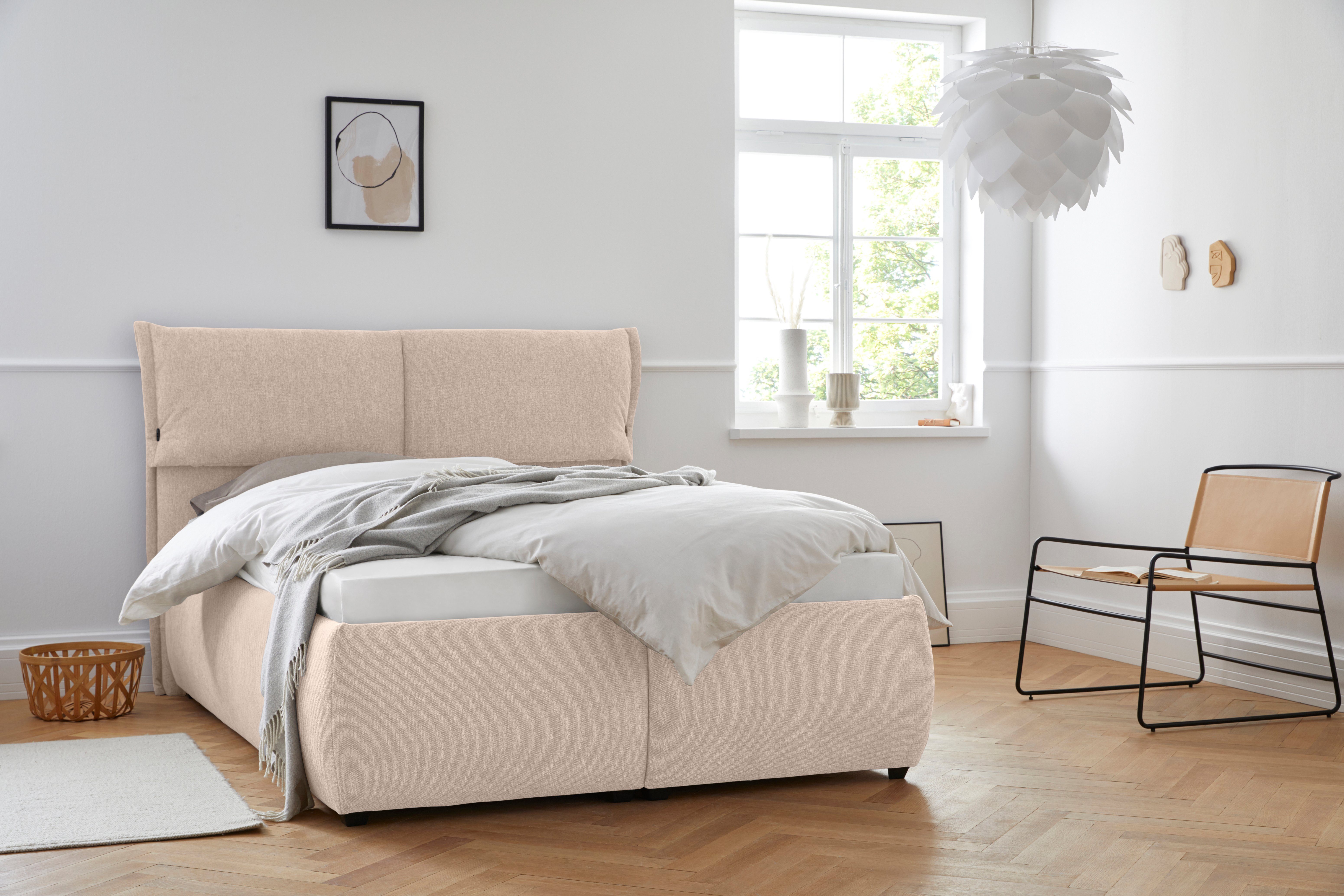 andas Bekleed ledikant Jenson als bedframe of met 3 verschillende matrassoorten en hardheden, design by morten georgsen