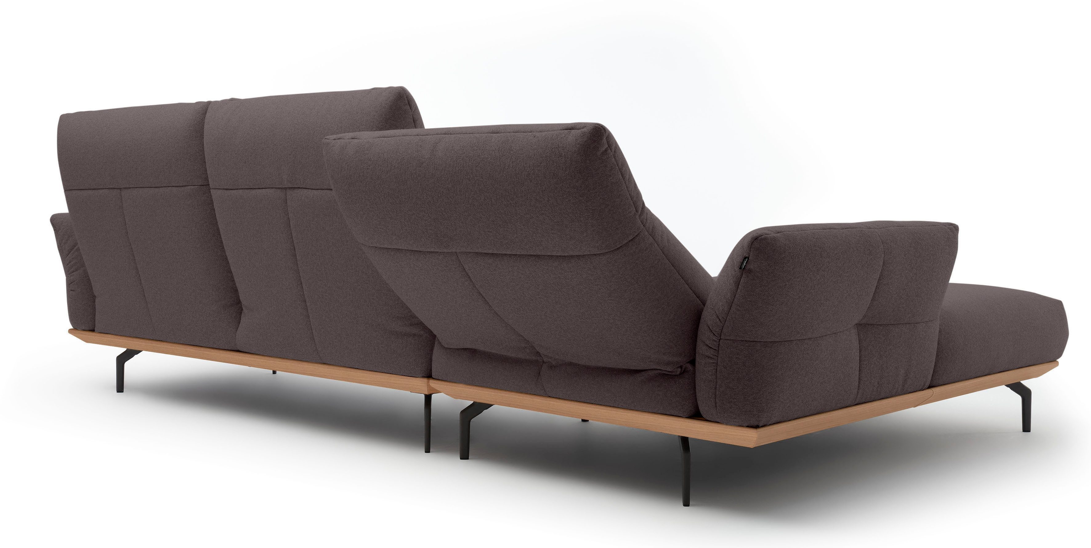 Creation BY ROLF BENZ Hoekbank CR.460 Sokkel in eiken, onderstel in umbra grijs, breedte 318 cm
