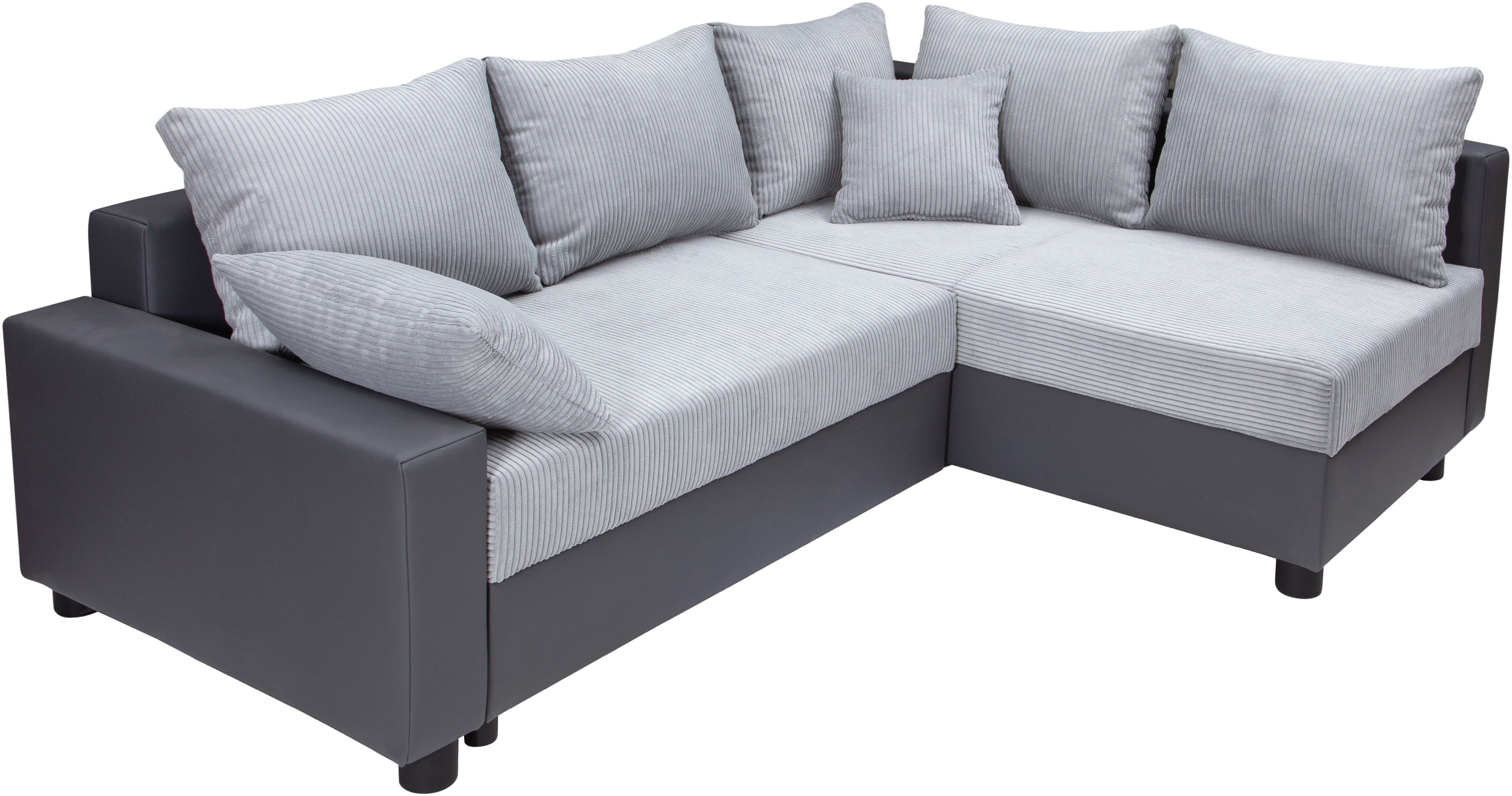COLLECTION AB Hoekbank Parma L-vorm met slaapfunctie en bedlade, inclusief kussens, bonell-federkern