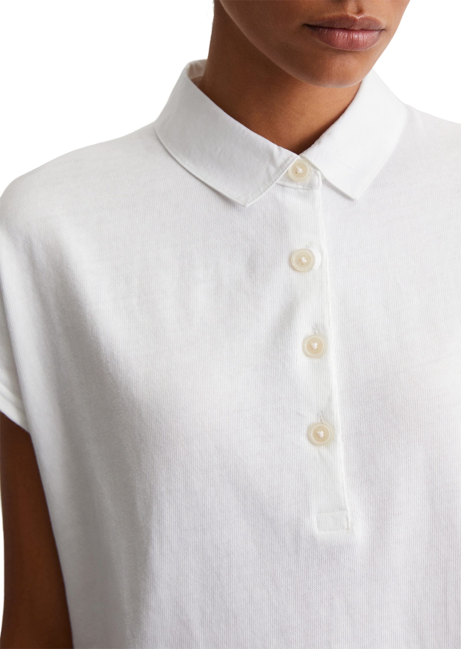 Marc O'Polo Poloshirt oversized, van lichte jersey