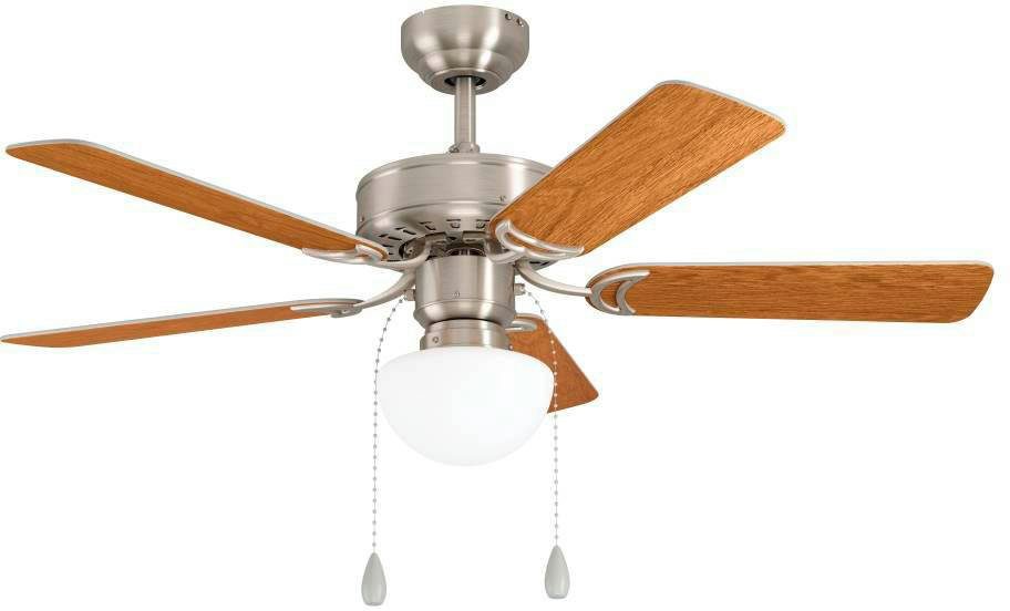 EGLO Led-plafondlamp Cadiz plafondventilator Plafondlamp, ventilator met licht, trekkoord, verwisselbare bladen, Ø 107 cm (1 stuk)