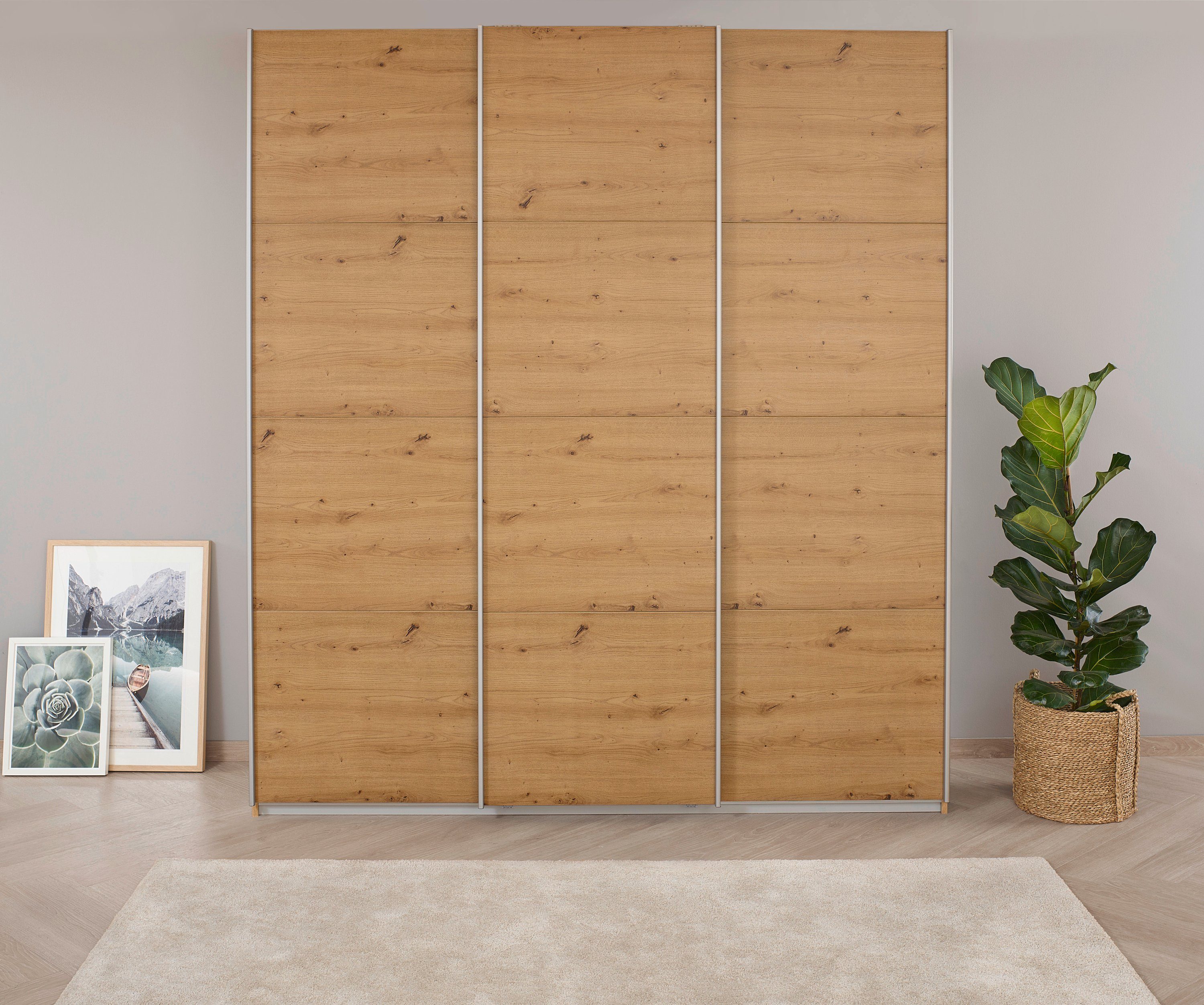 rauch Zweefdeurkast Kledingkast kast garderobe KOLUNA met decor-front inclusief 2 binnenladen en extra legplanken made in germany