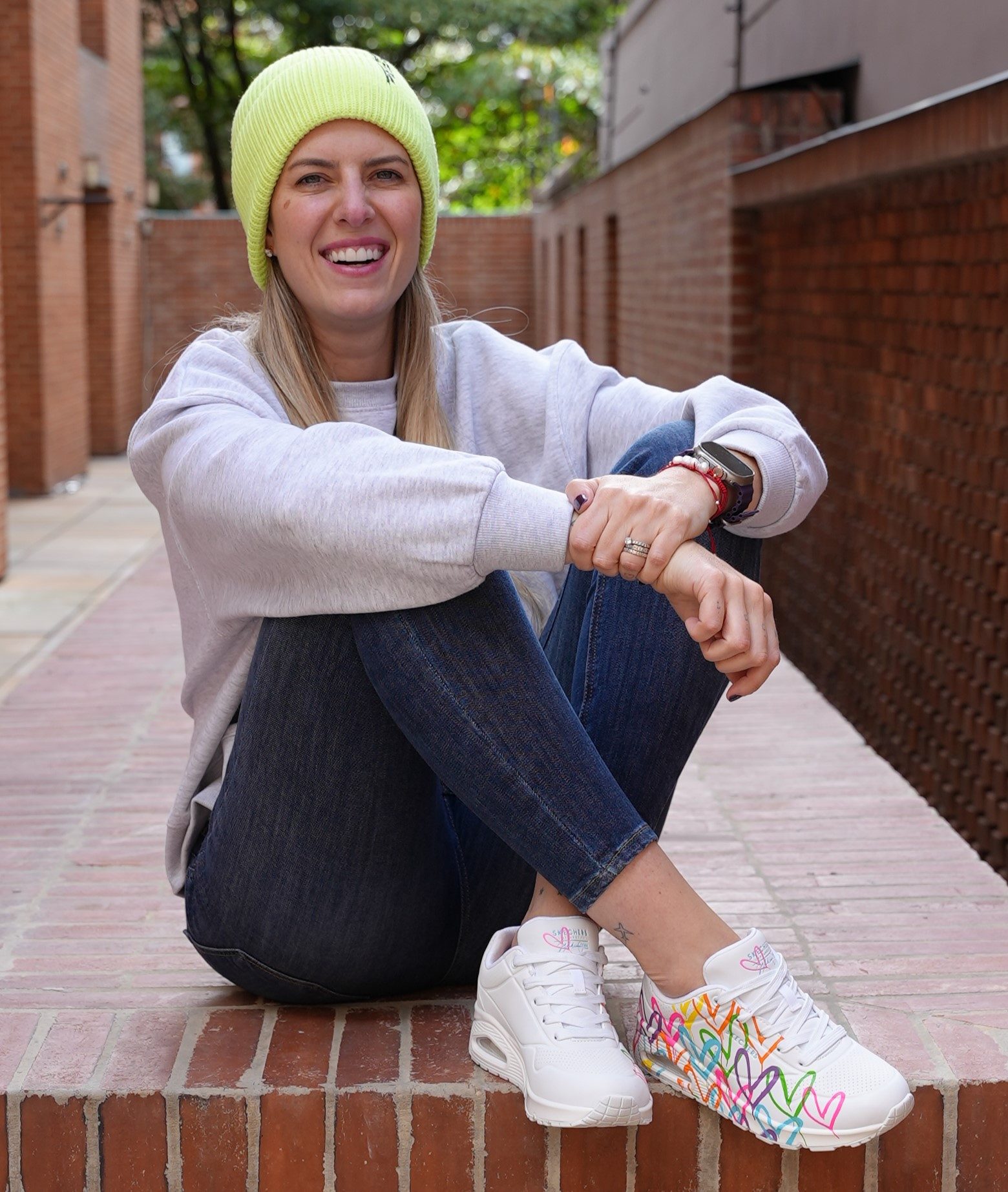 Skechers Sneakers UNO - HIGHLIGHT LOVE , vrijetijdsschoen, lage schoen, veterschoen met hartjes-print