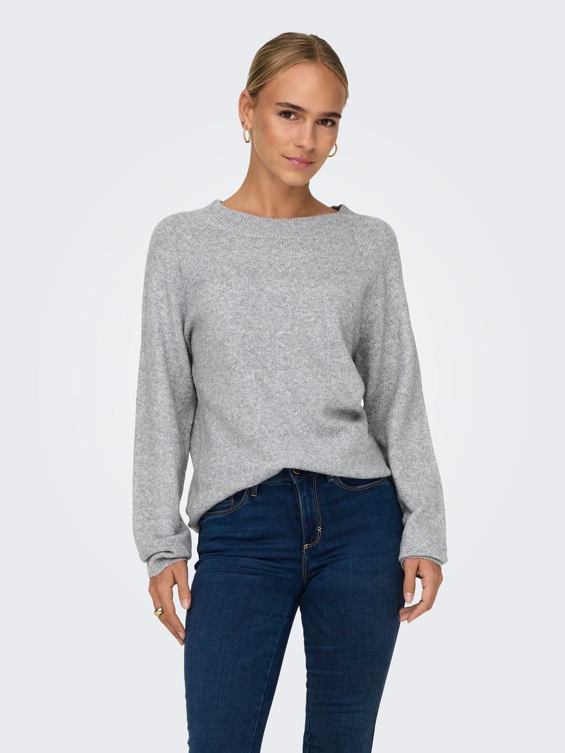 Only Trui met ronde hals ONLRICA LIFE L S PULLOVER KNT NOOS