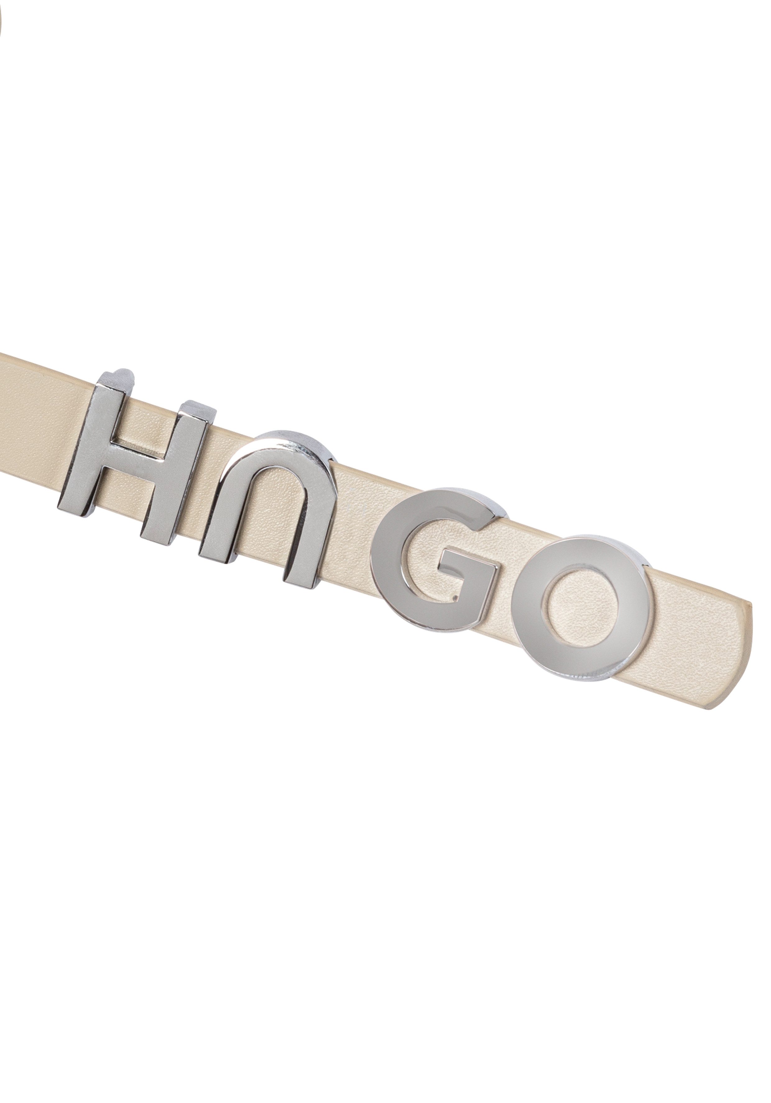 HUGO Leren riem Zula Belt 1,5cm Sluiting met HUGO tekst