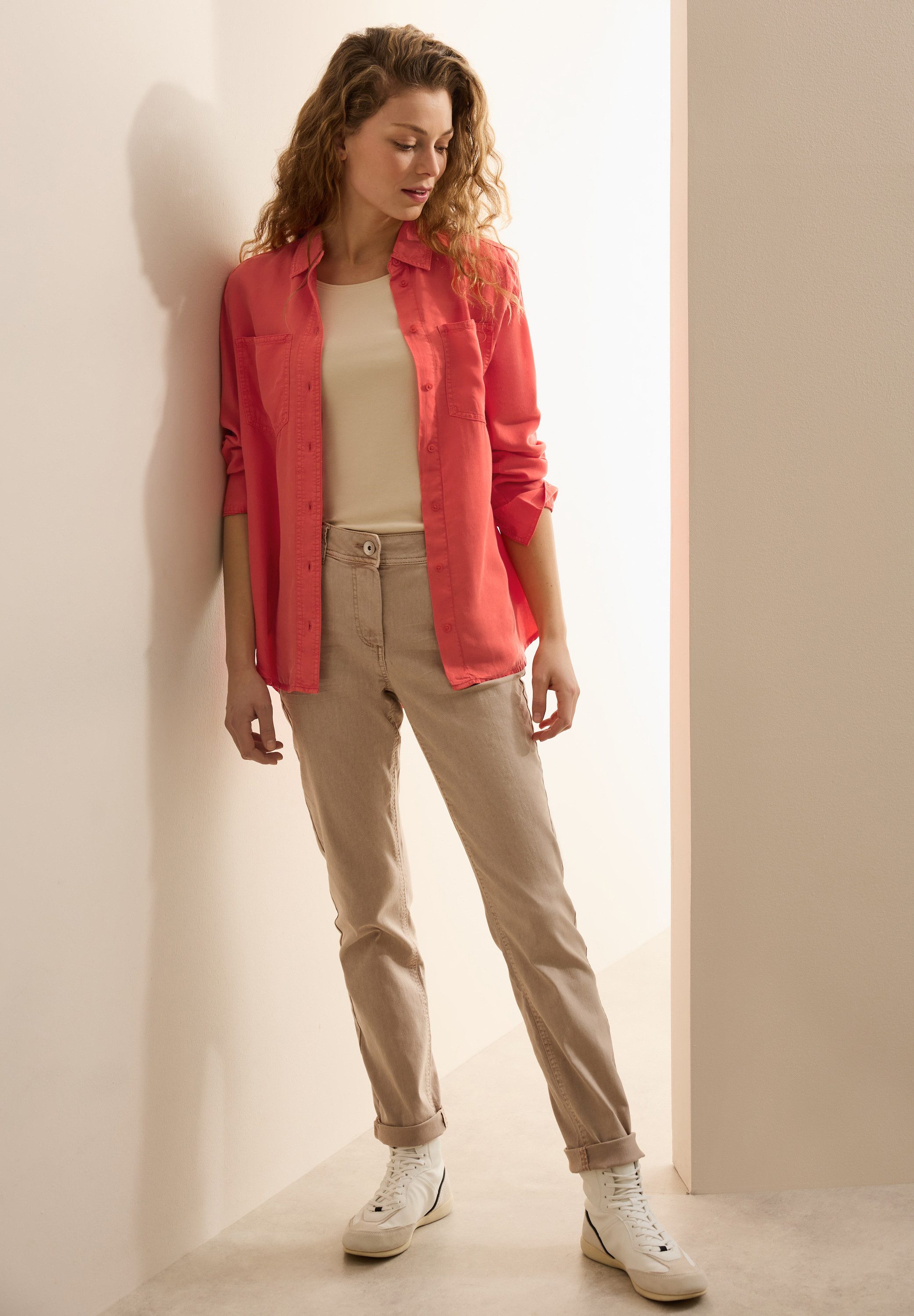 Cecil Blouse met lange mouwen met borstzakken