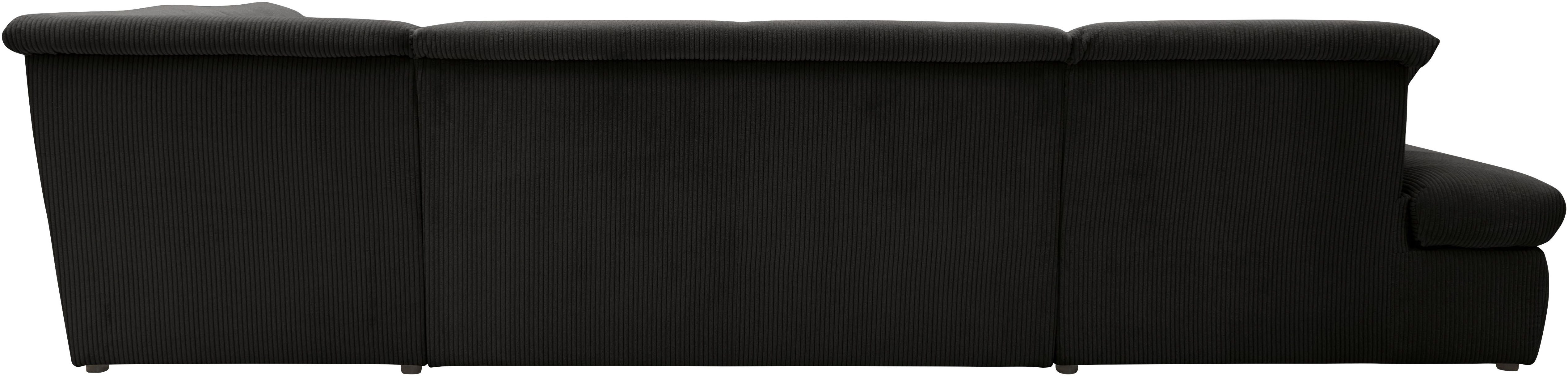 DOMO collection Zithoek Moric U-vorm ook in cord in xxl-formaat, naar keuze met slaapfunctie en verstelbare armleuning