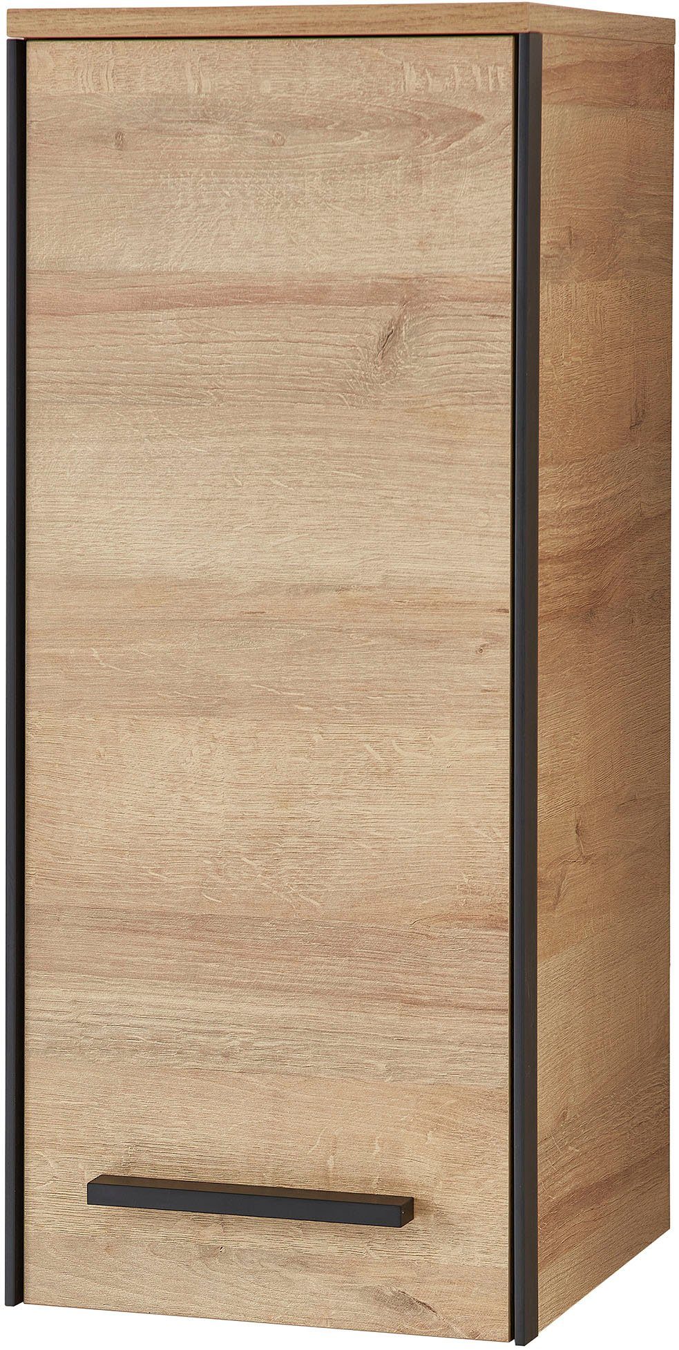 Saphir Hangend kastje Quickset 395 wand-badkamerkast 30 cm breed met 1 deur en 2 planken opbergkasten beige