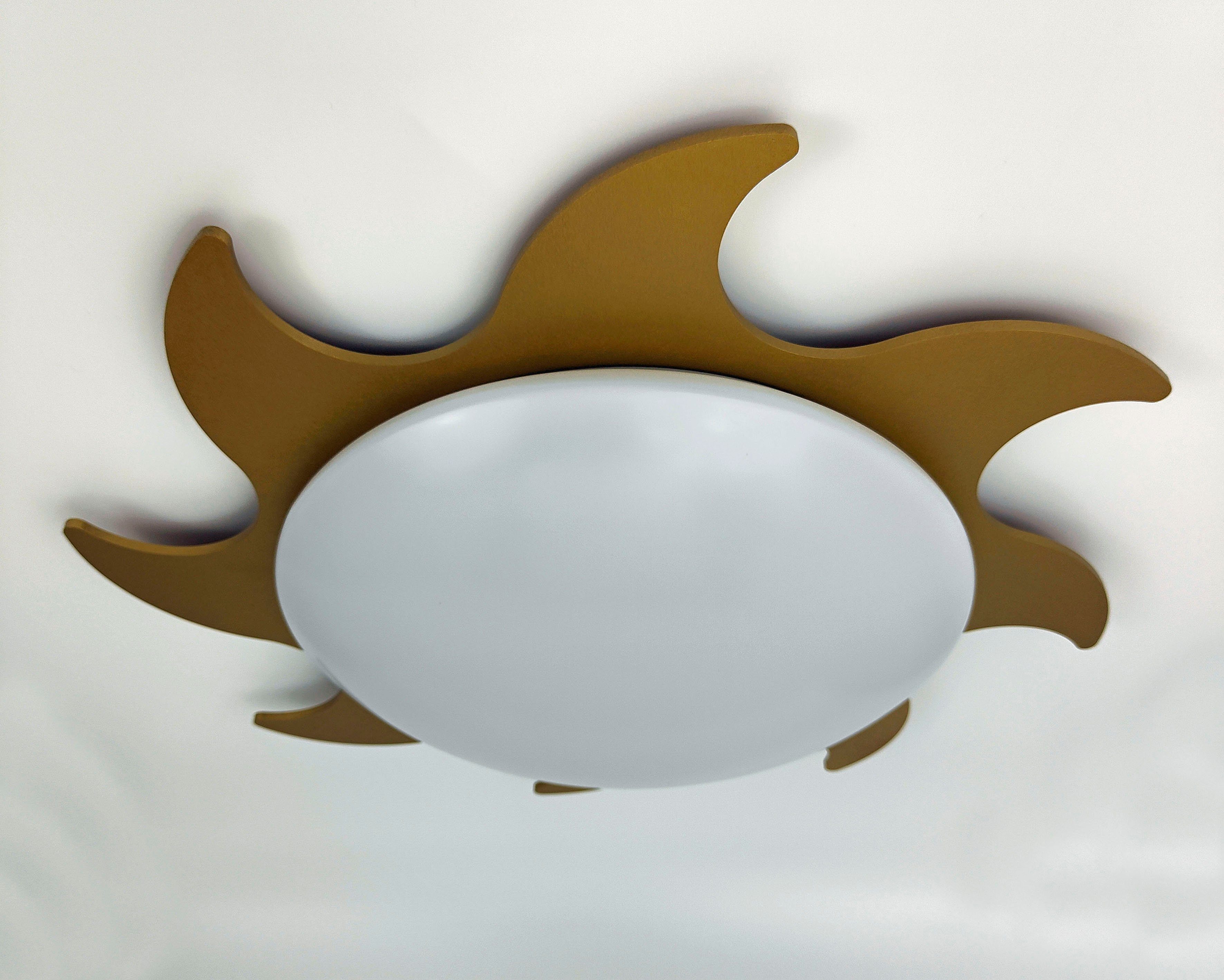 niermann Plafondlamp Plafonnière Zon, goudkleur E27 fitting voor eenvoudige lichtbronwisseling (1 stuk)