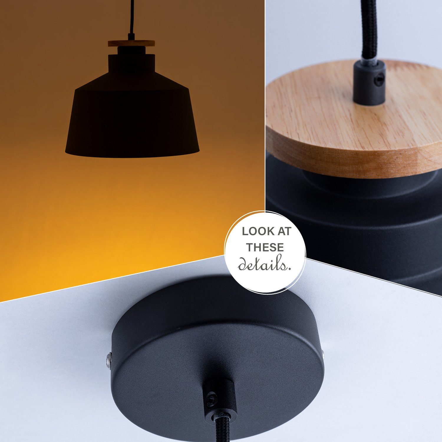 Paco Home Hanglamp JACK U Hanglamp eetkamer keukenlamp Eettafellamp Scandinavisch E27