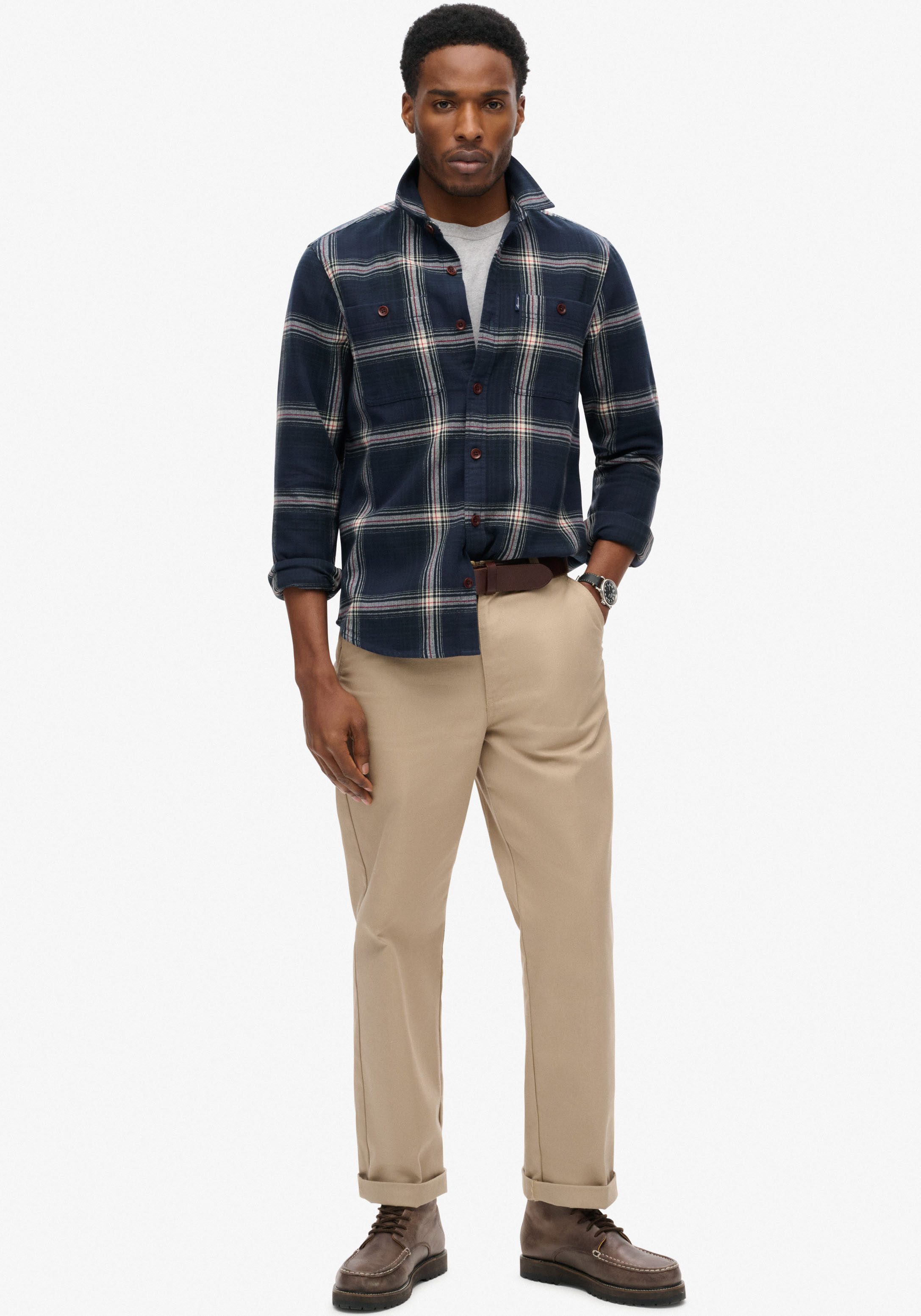 Superdry Overhemd met lange mouwen VINTAGE CHECK OVERSHIRT