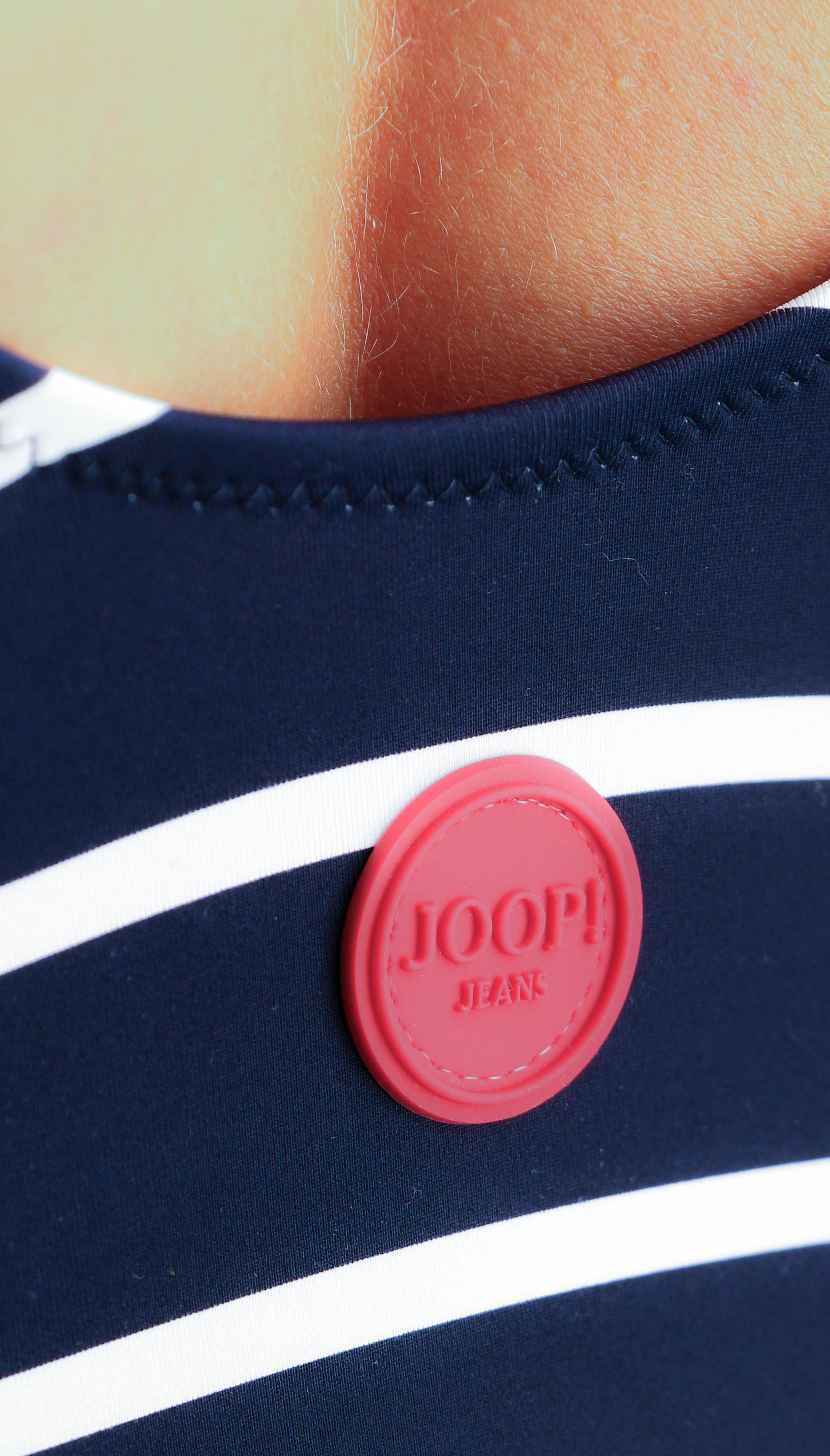 JOOP! Badpak JEANS! Easy Summer Strepen-design, logo-print