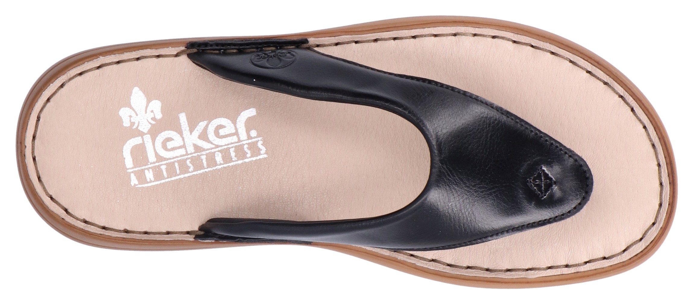 Rieker Teenslippers zomerschoen, slippers met tussenstuk voor de tenen