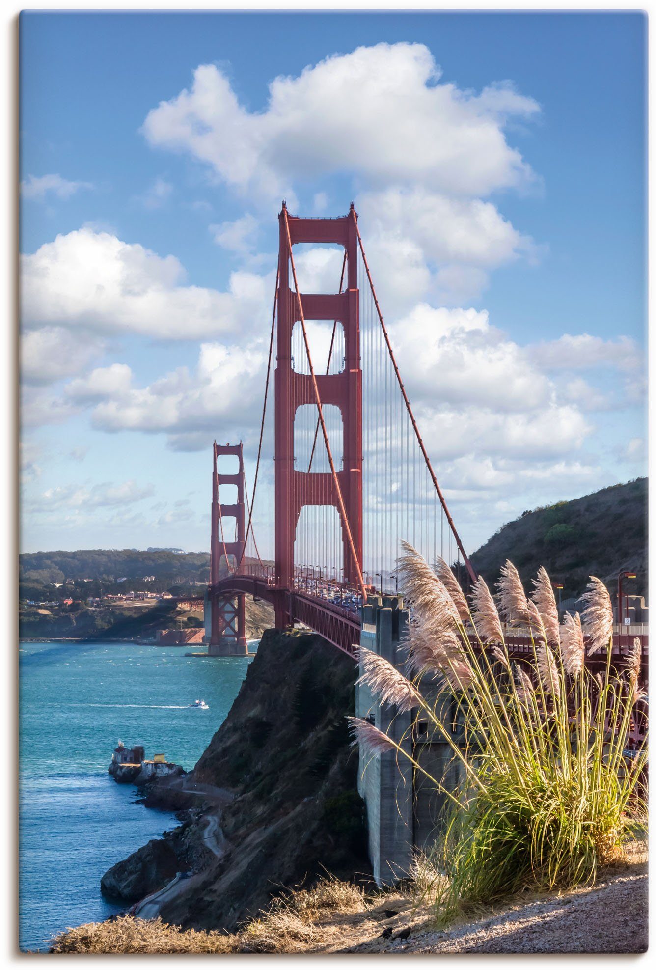 Artland Artprint San Francisco Golden Gate Bridge in vele afmetingen & productsoorten - artprint van aluminium / artprint voor buiten, artprint op linnen, poster, muursticker / wan