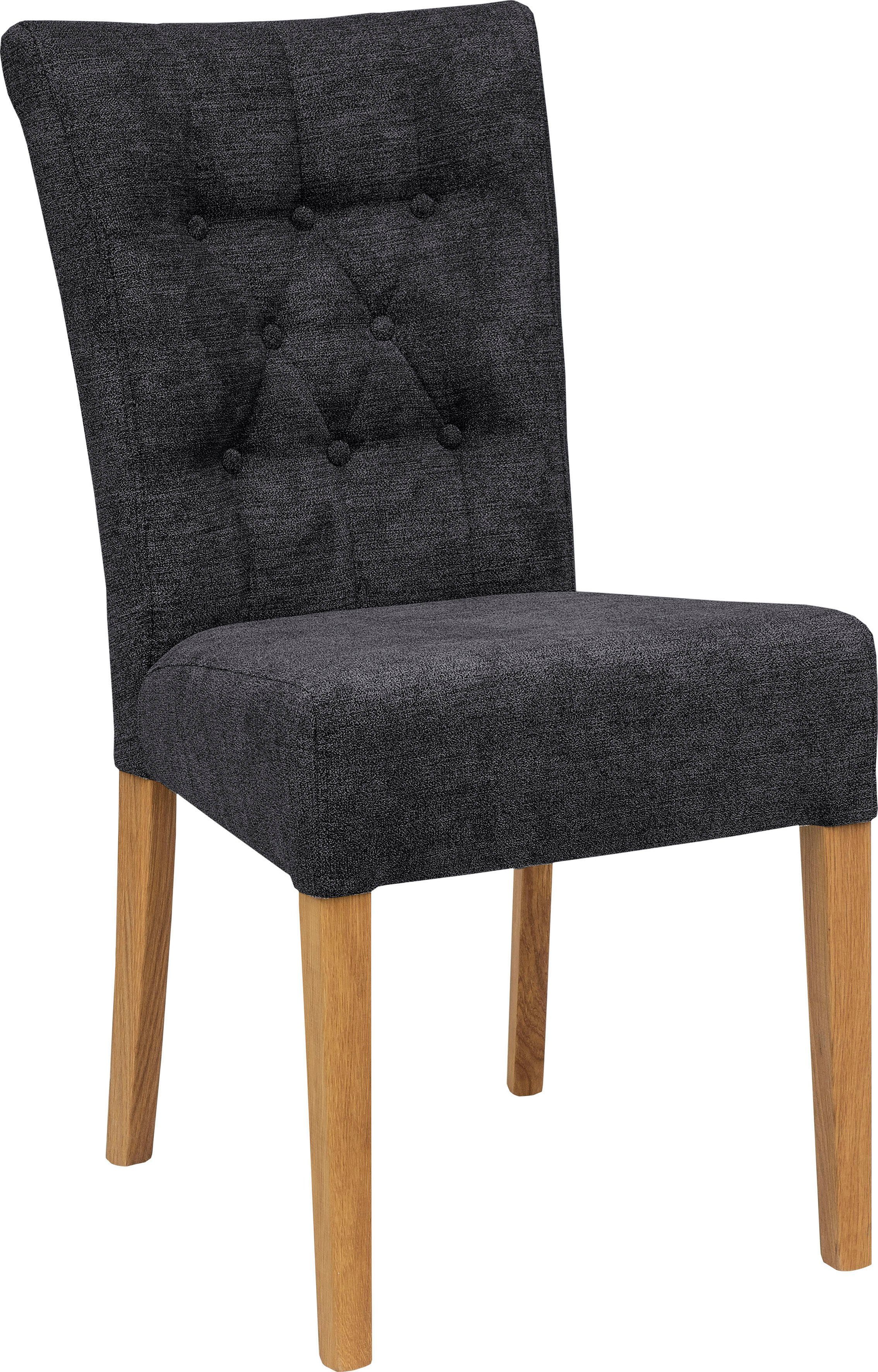 Home affaire Stoel Queen Eetkamerstoel met capitonnage, set van 2, 4 of 6