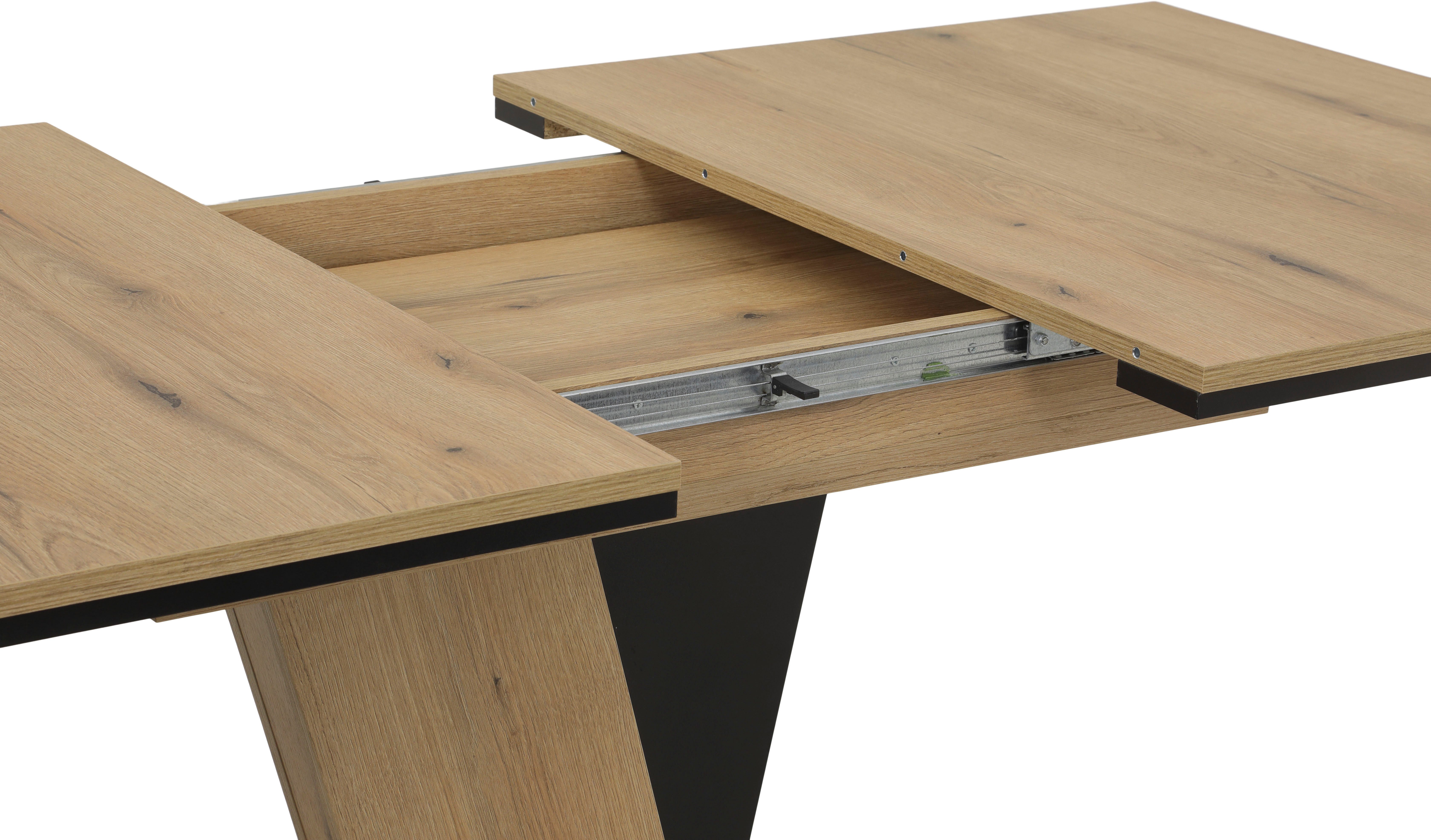 HELA Eethoek Weser Zuilentafel 140-180x90 cm, stoel met verenmand, 140 kg belastbaar (7-delig)