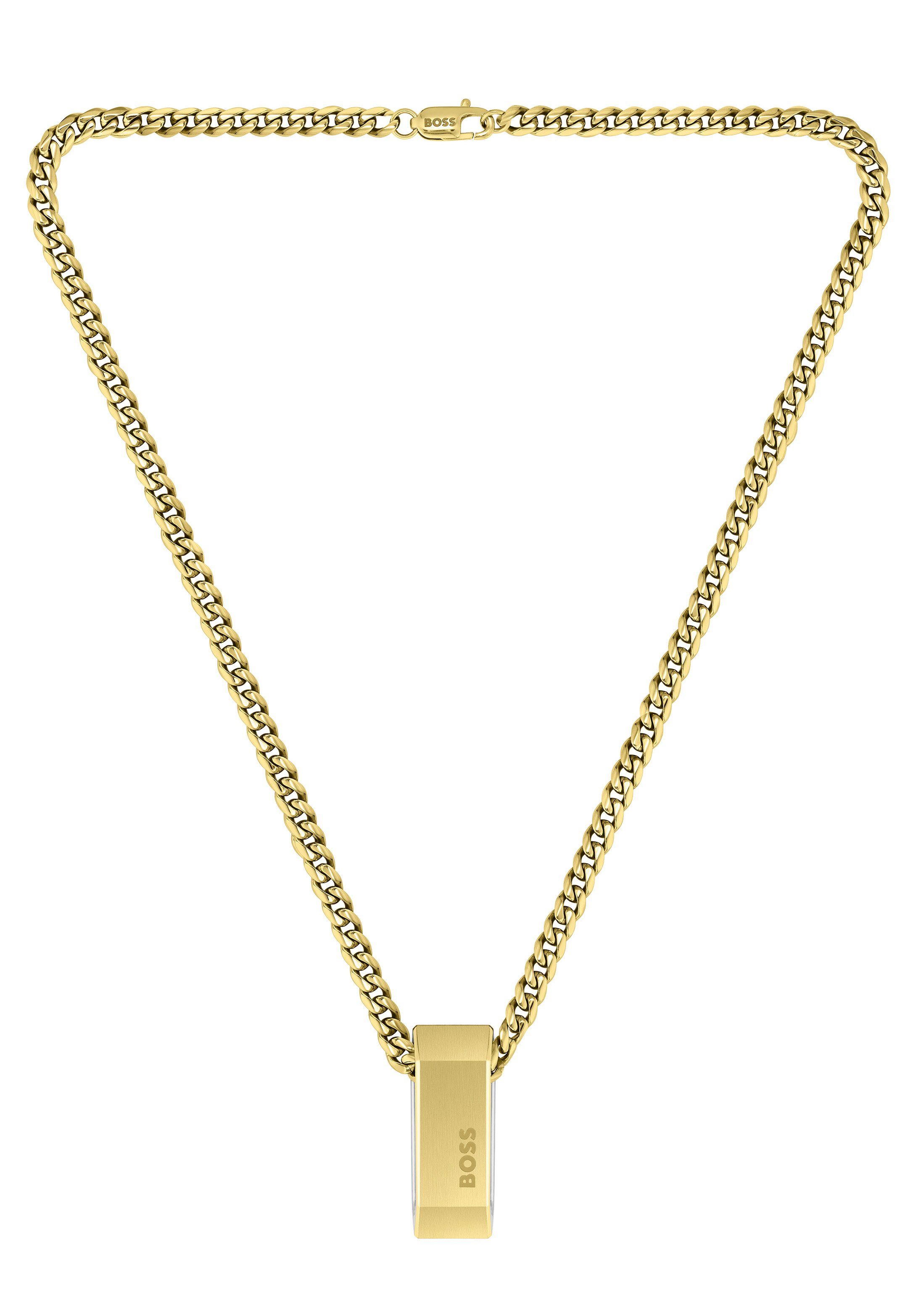 Boss Ketting met hanger Sieraad roestvrij staal halssieraad panzerketting CARTER