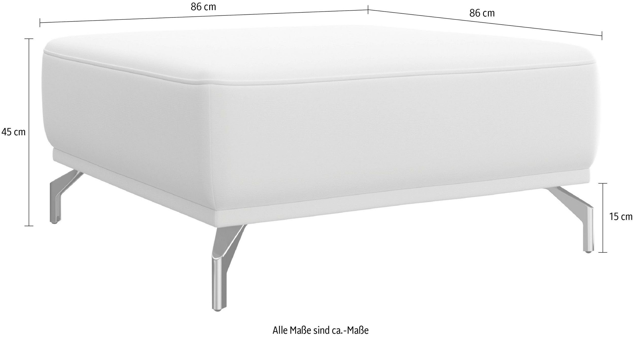 sit&more Hocker Bailando met binnenvering en zwarte, matte metalen poten