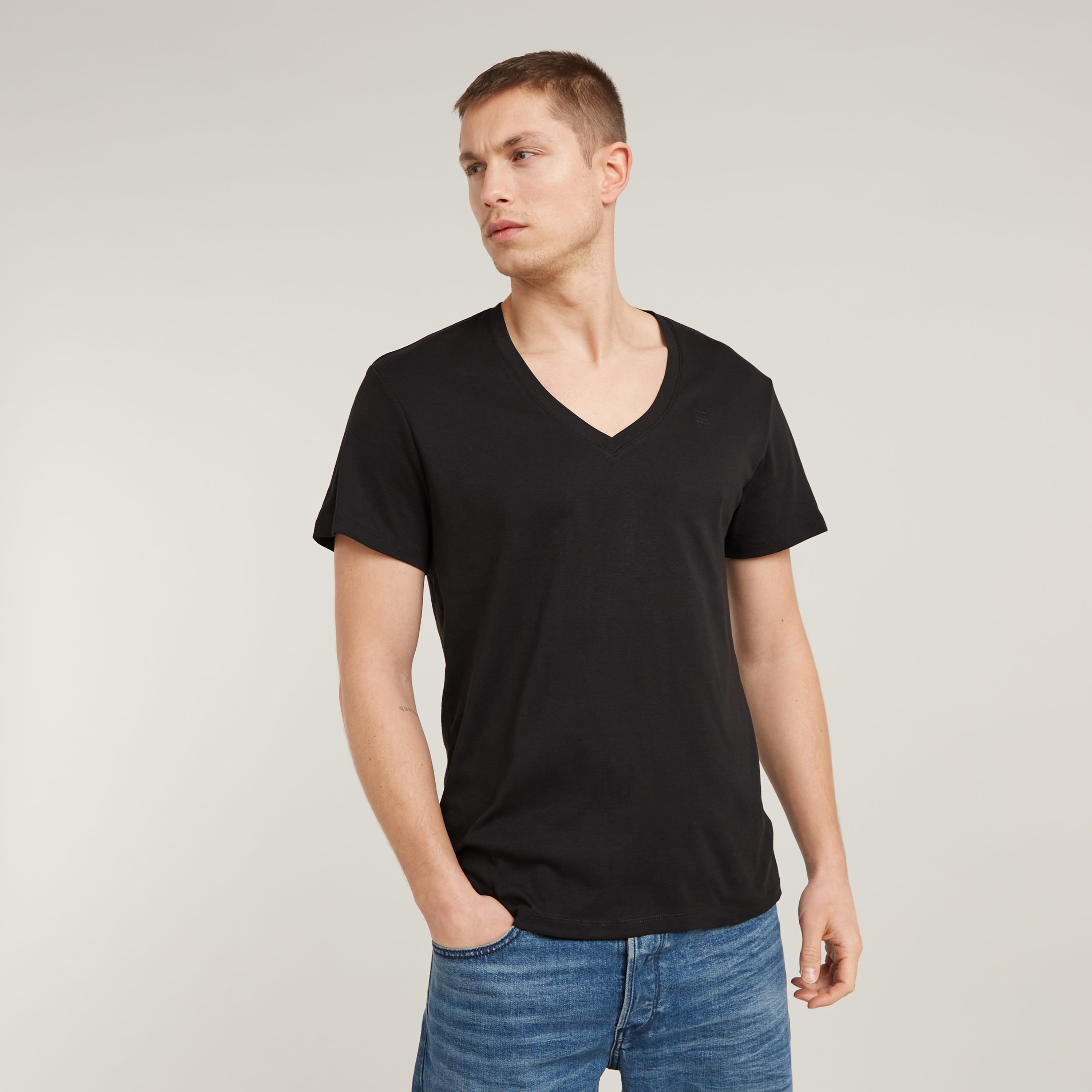 G Star RAW Shirt met V hals set 2 delig online shop OTTO