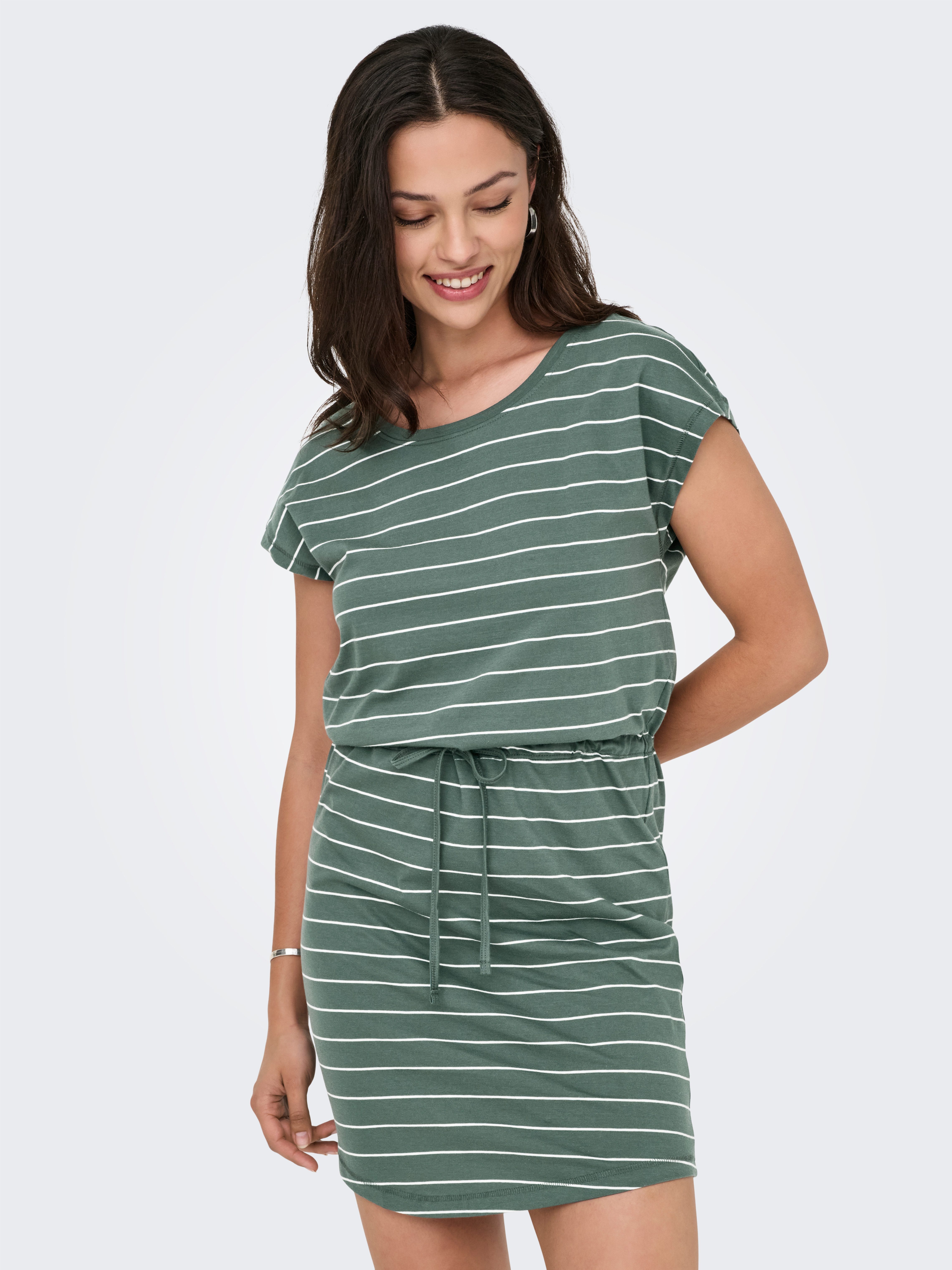 Only Shirtjurk ONLMAY LIFE S/S DRESS 2 PACK CS JRS flexibel taillierbaar voor een individuele pasvorm (Set van 2)