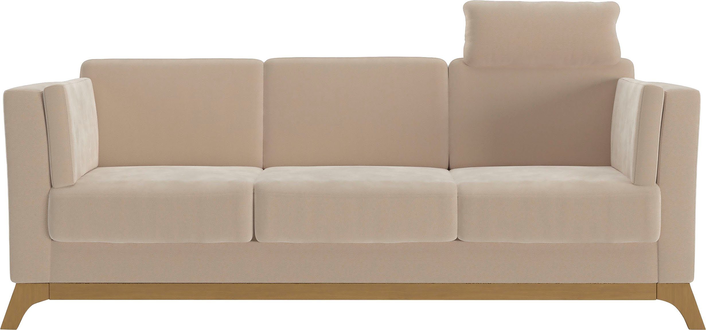 Home affaire 3-zitsbank Viva met houten frame van eikenhout