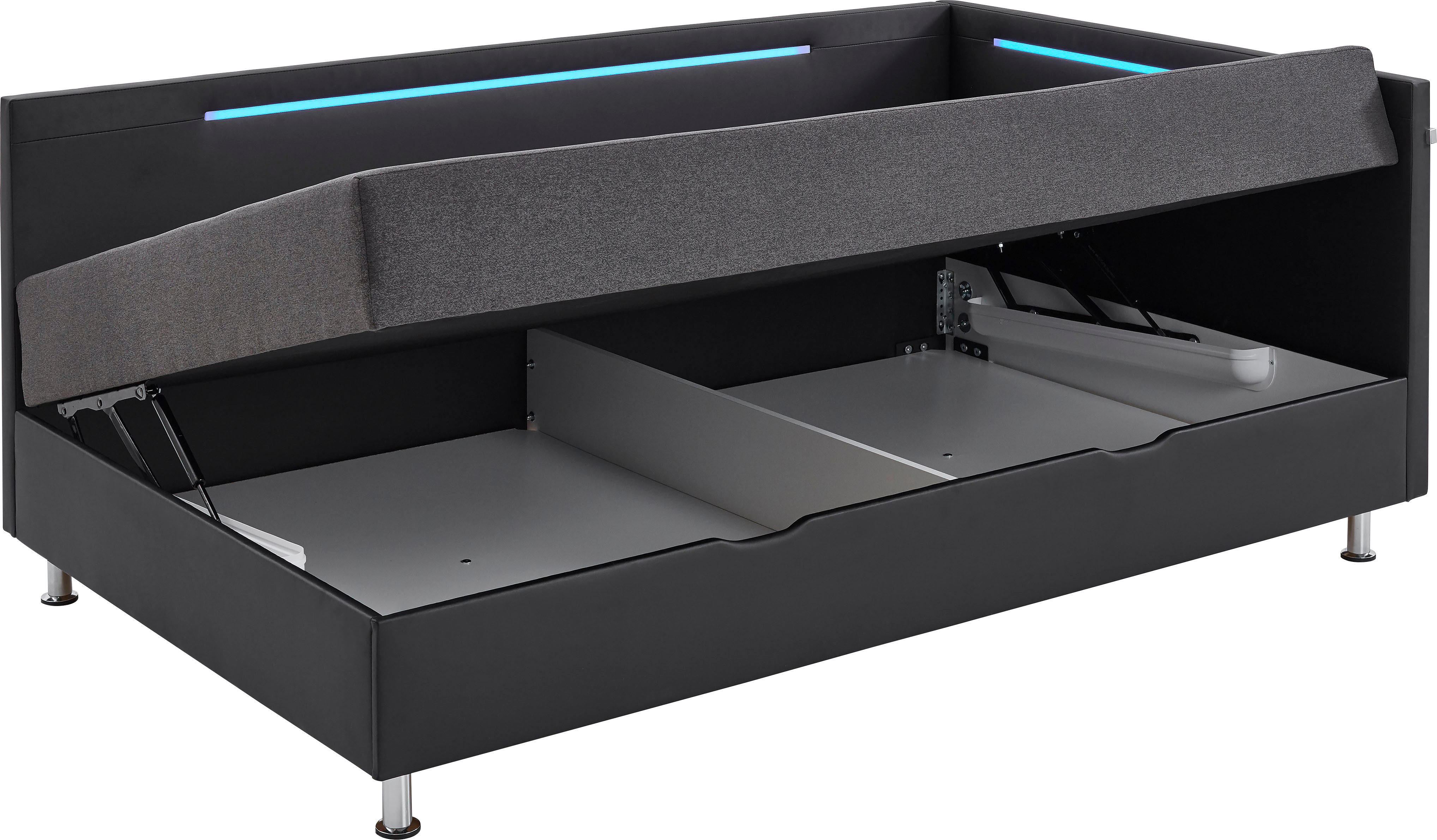 meise.möbel Bed Laser met led-verlichting, incl. matras en bedlade