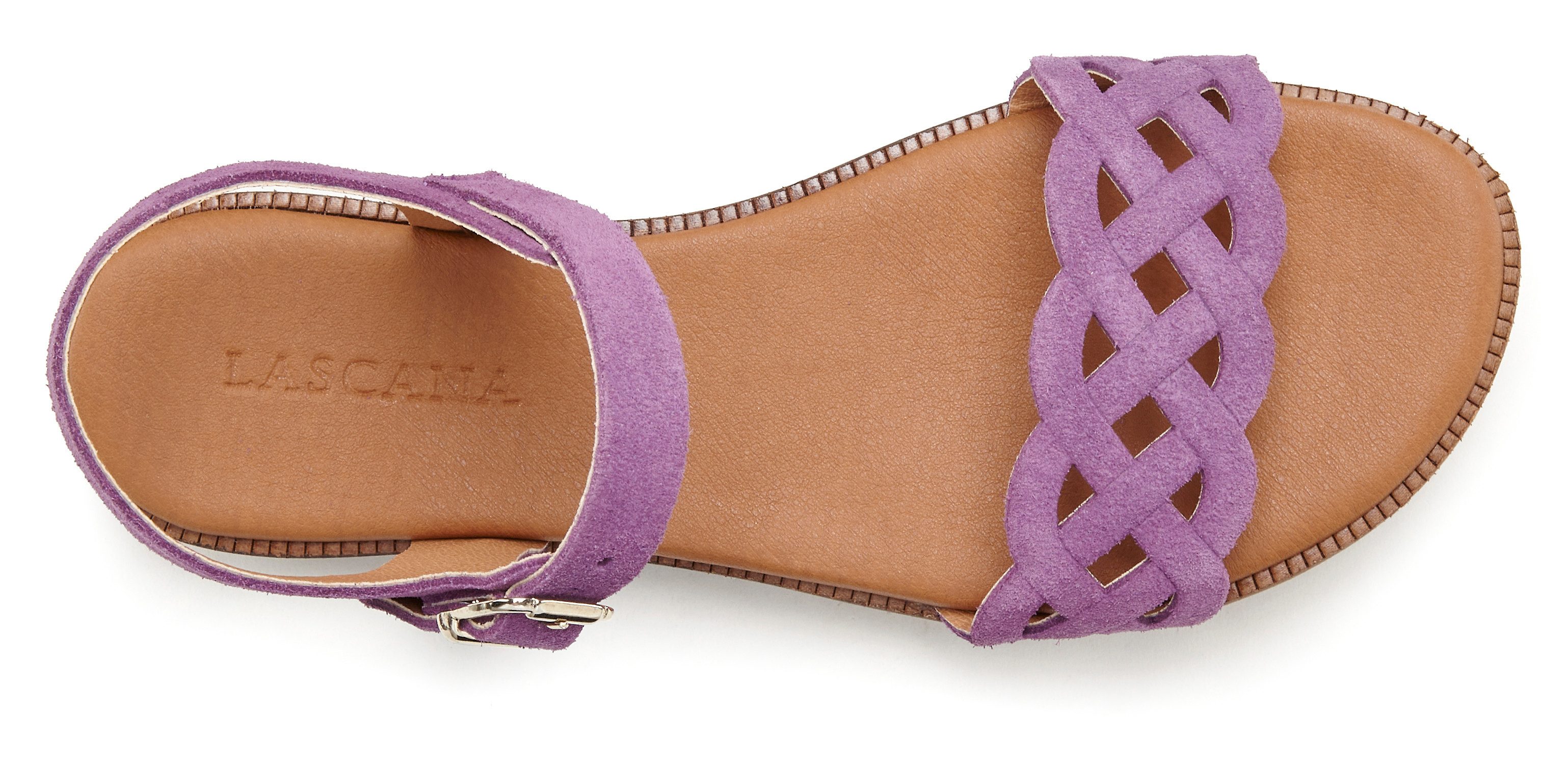 Lascana Sandalen Zomerschoen Sandalette, zomerschoen van leer met uitsparingen en zachte binnenzool