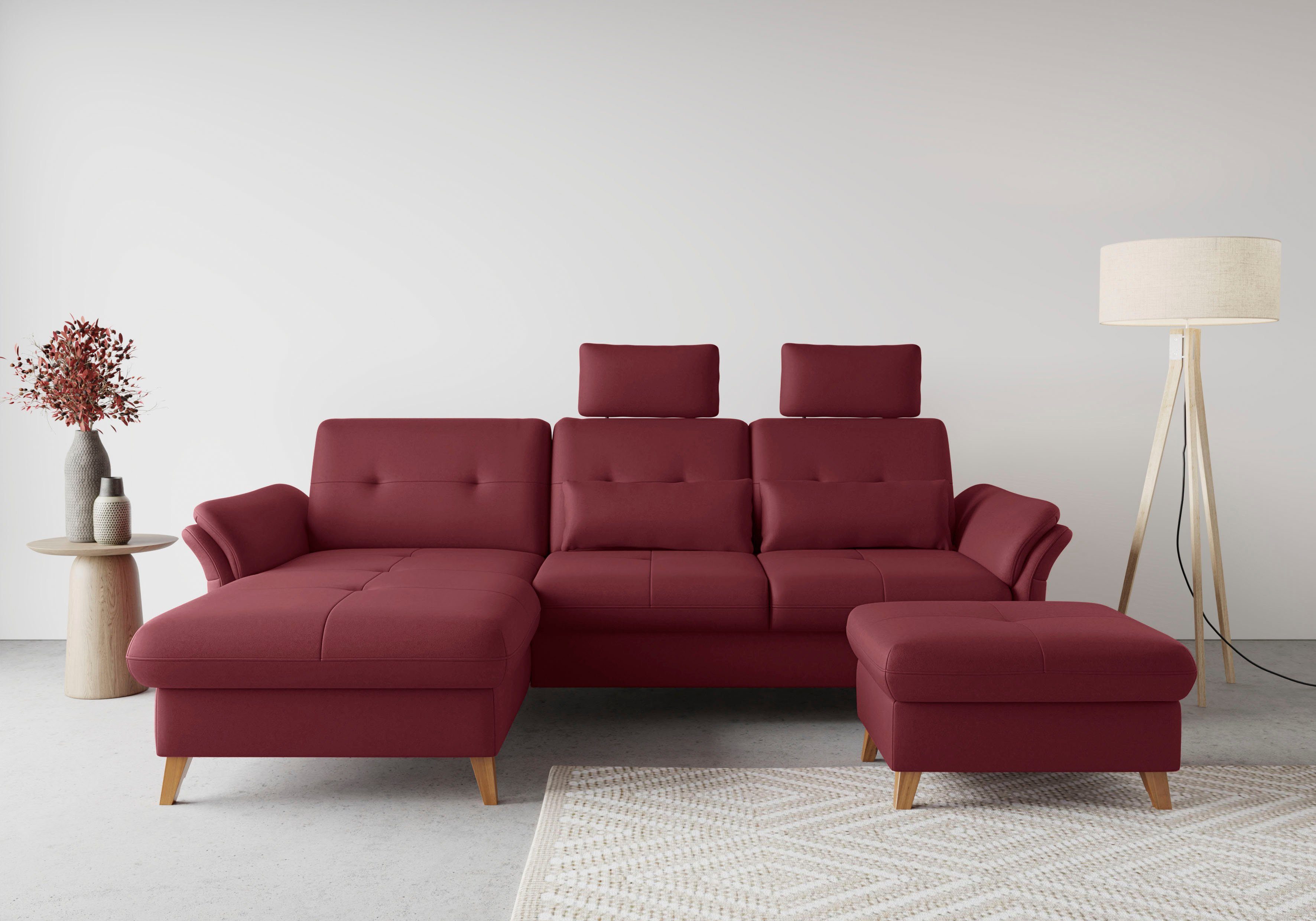 sit&more Hoekbank Göteborg Zitdiepteverstelling en binnenvering, naar keuze met slaapfunctie