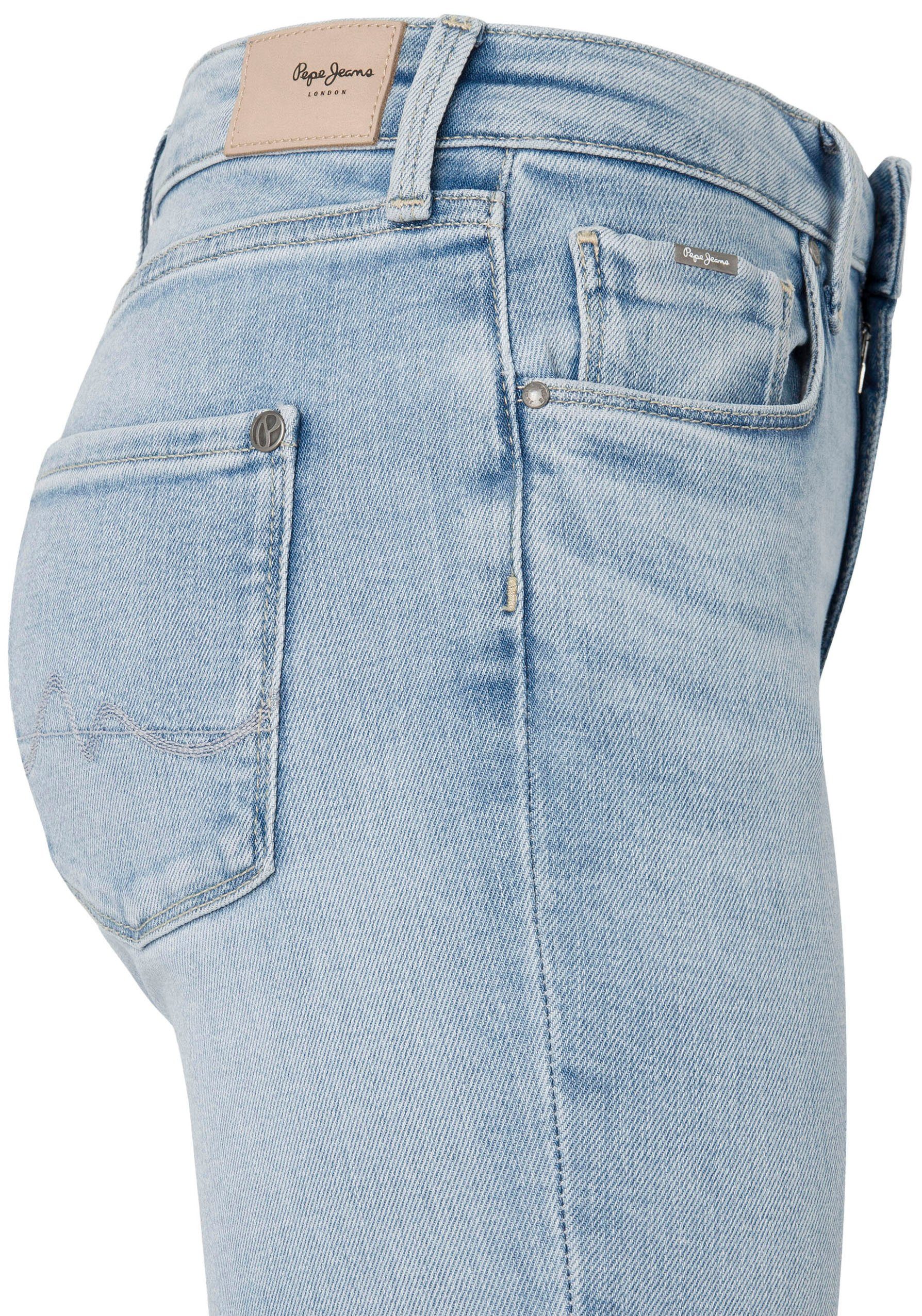 Pepe Jeans Skinny fit jeans in gebruikte look