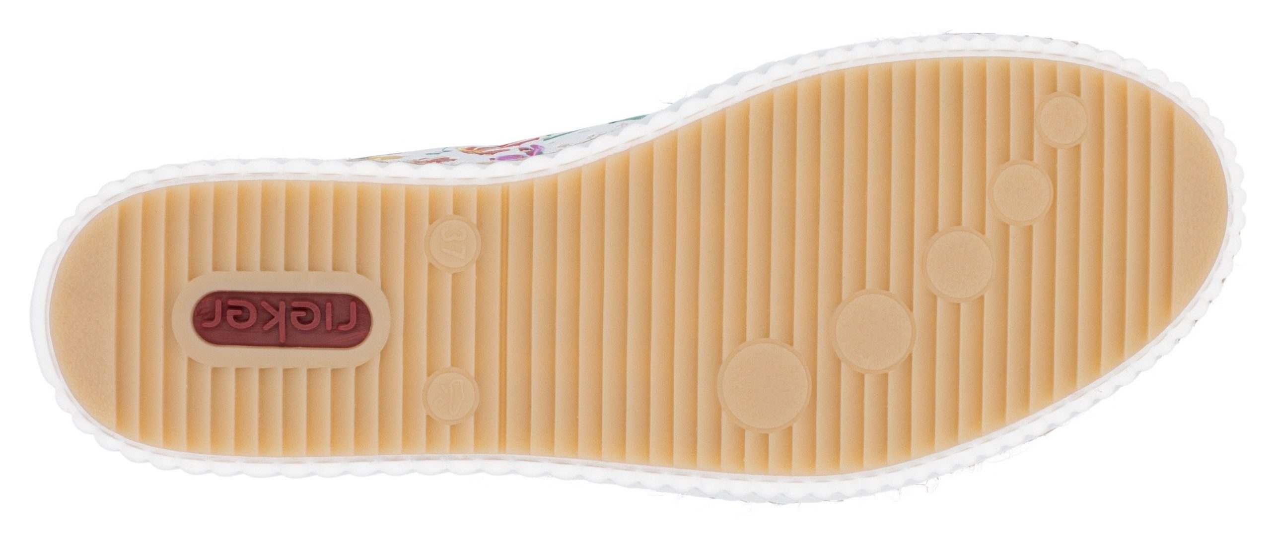 Rieker Plateausneakers , veterschoen, halfschoen, sneaker met zijrits