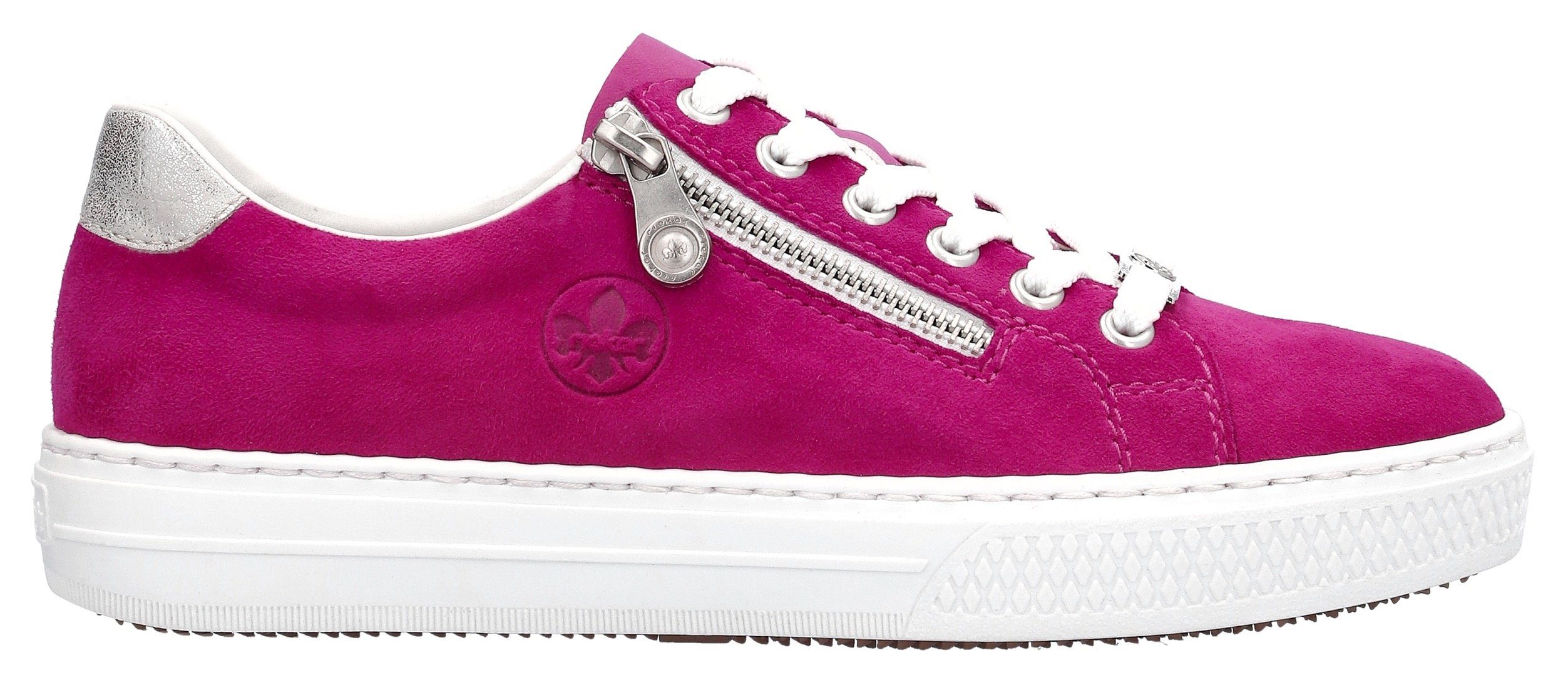 Rieker Plateausneakers met zachte memosoft-binnenzool, vrijetijdsschoen, lage schoen, veterschoen