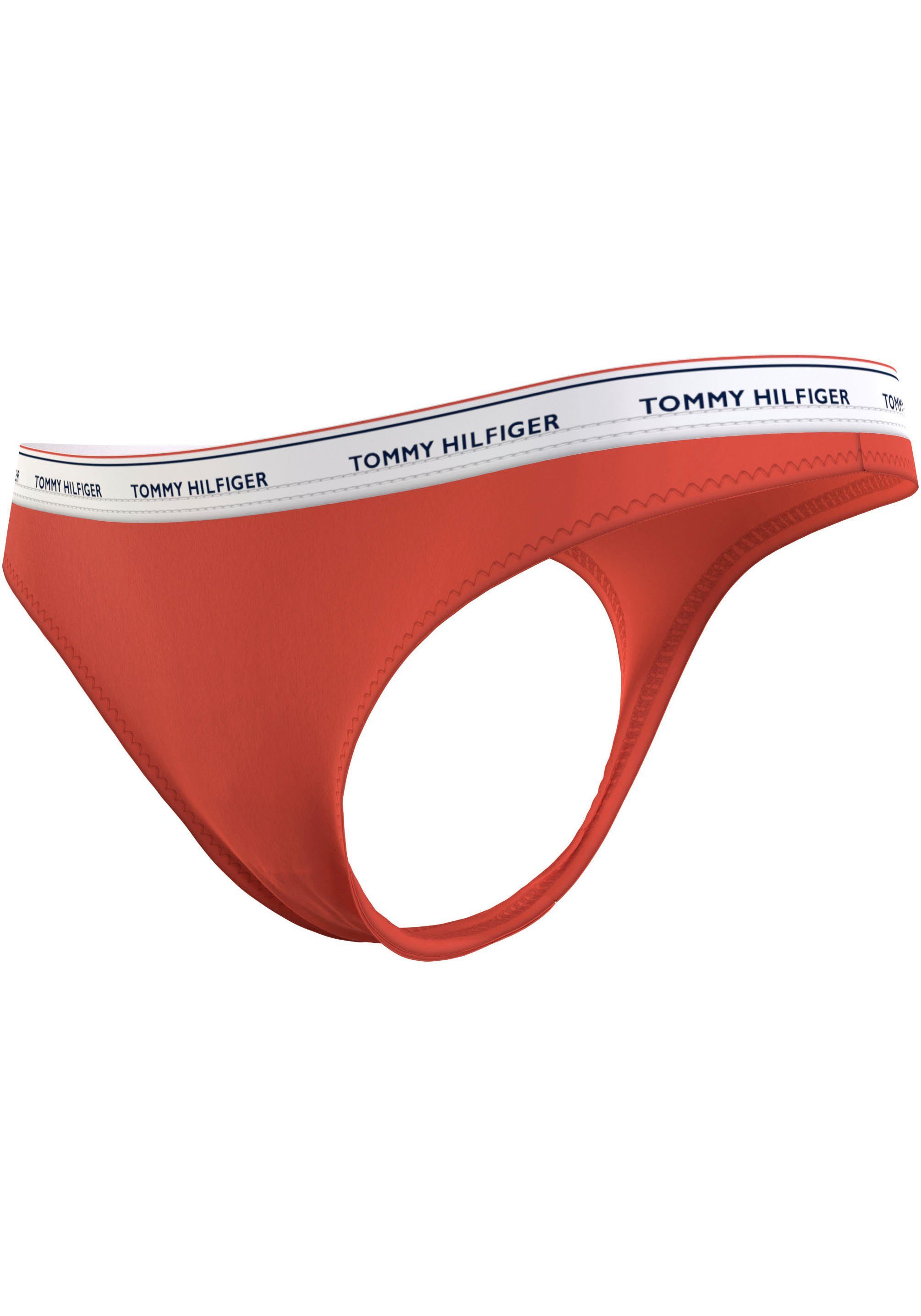 Tommy Hilfiger Underwear Slip 3 PACK THONG (EXT SIZES) met tommy hilfiger logoband (Set van 3)
