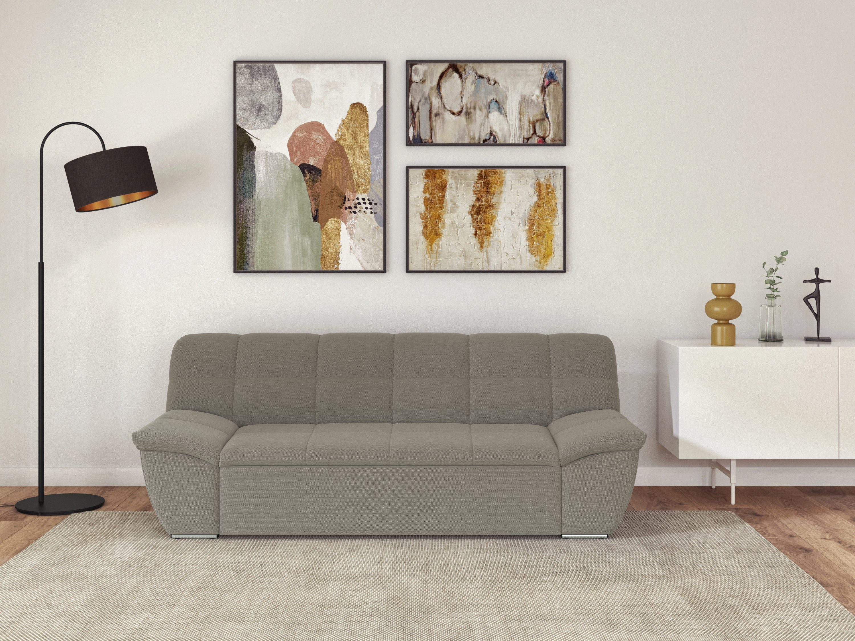 DOMO collection 2-zitsbank Splash, aktuelle Sitz- und Rückensteppung, komfortabel, bruin, 2-zitsbanken