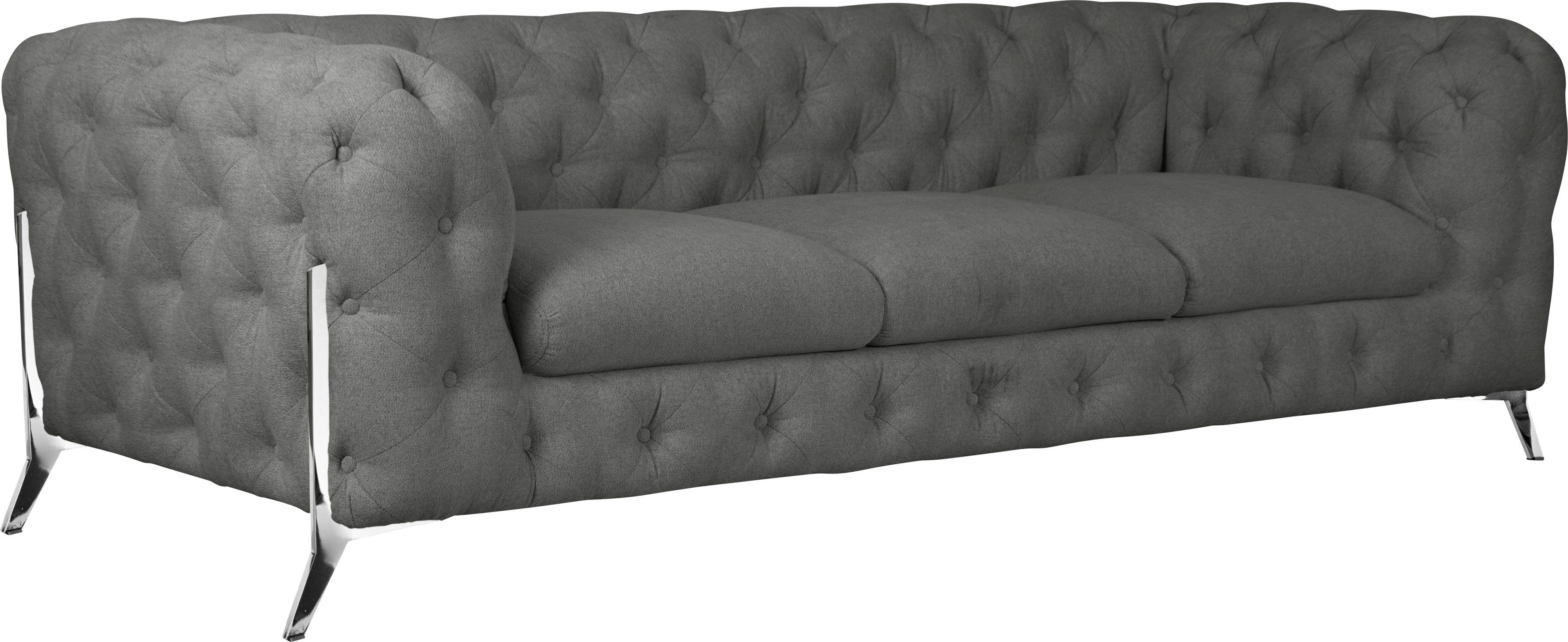 Leonique Chesterfield-bank Amaury luxueuze capitonnage, moderne chesterfield look, kleur van de poten ter keuze
