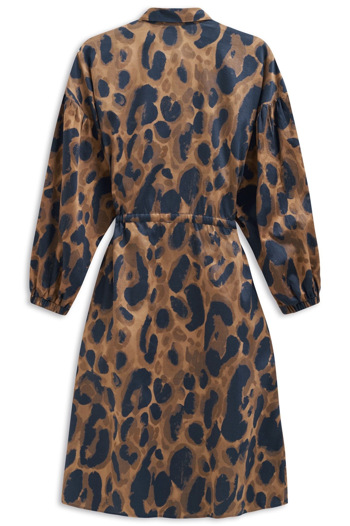 Bugatti Blousejurk Leopatroon met strikceintuur en van katoen