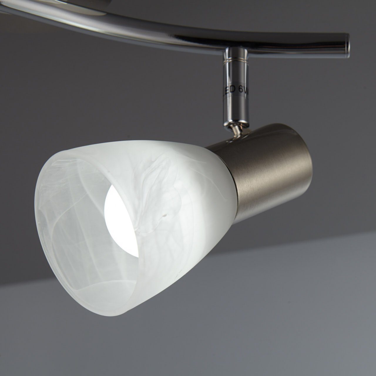 B.K.Licht LED plafondspot LED plafondlamp, woonkamer, draaibaar, metaal, glas, incl. 5W 470lm