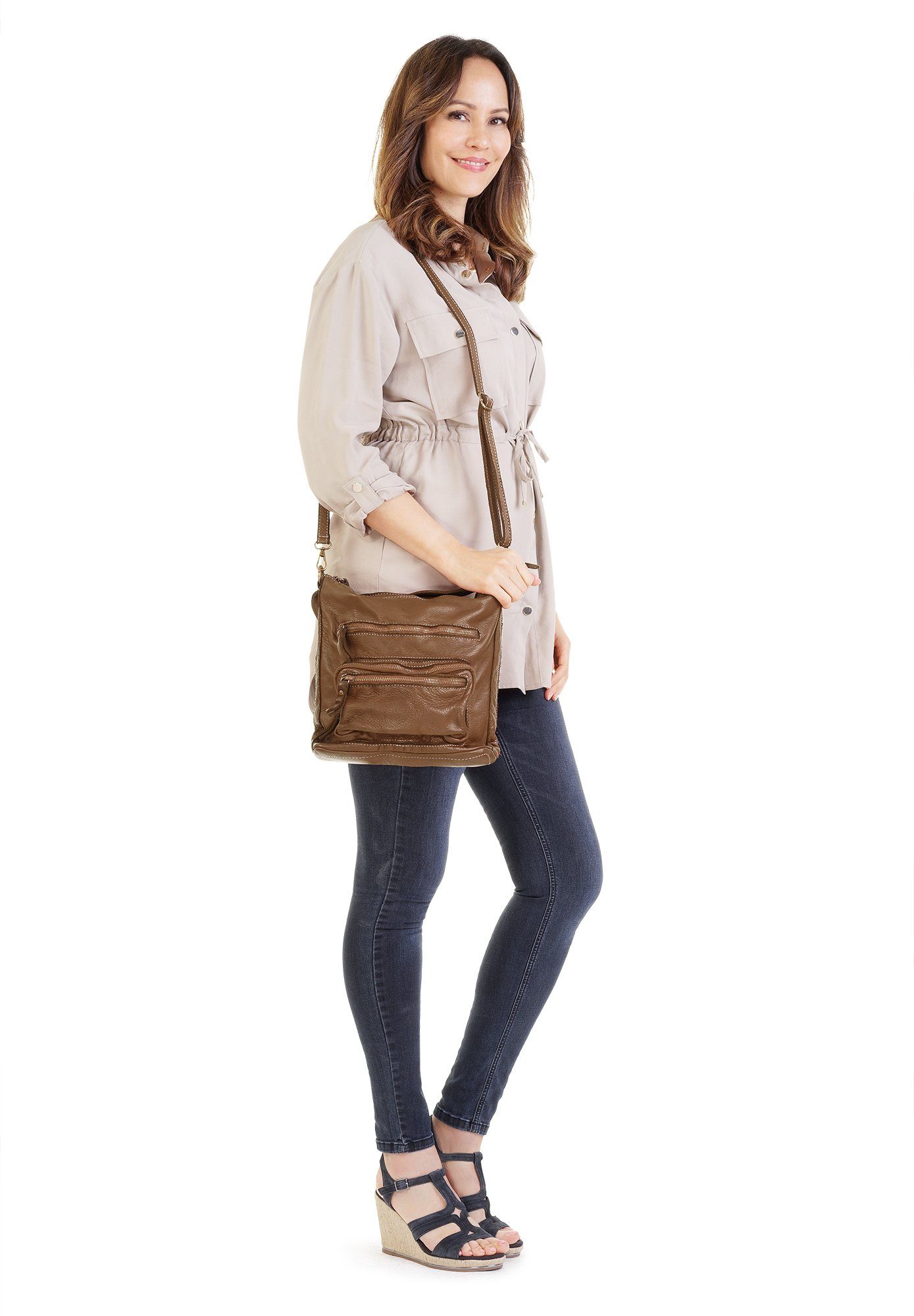 Cluty Shopper echt leer, made in italy