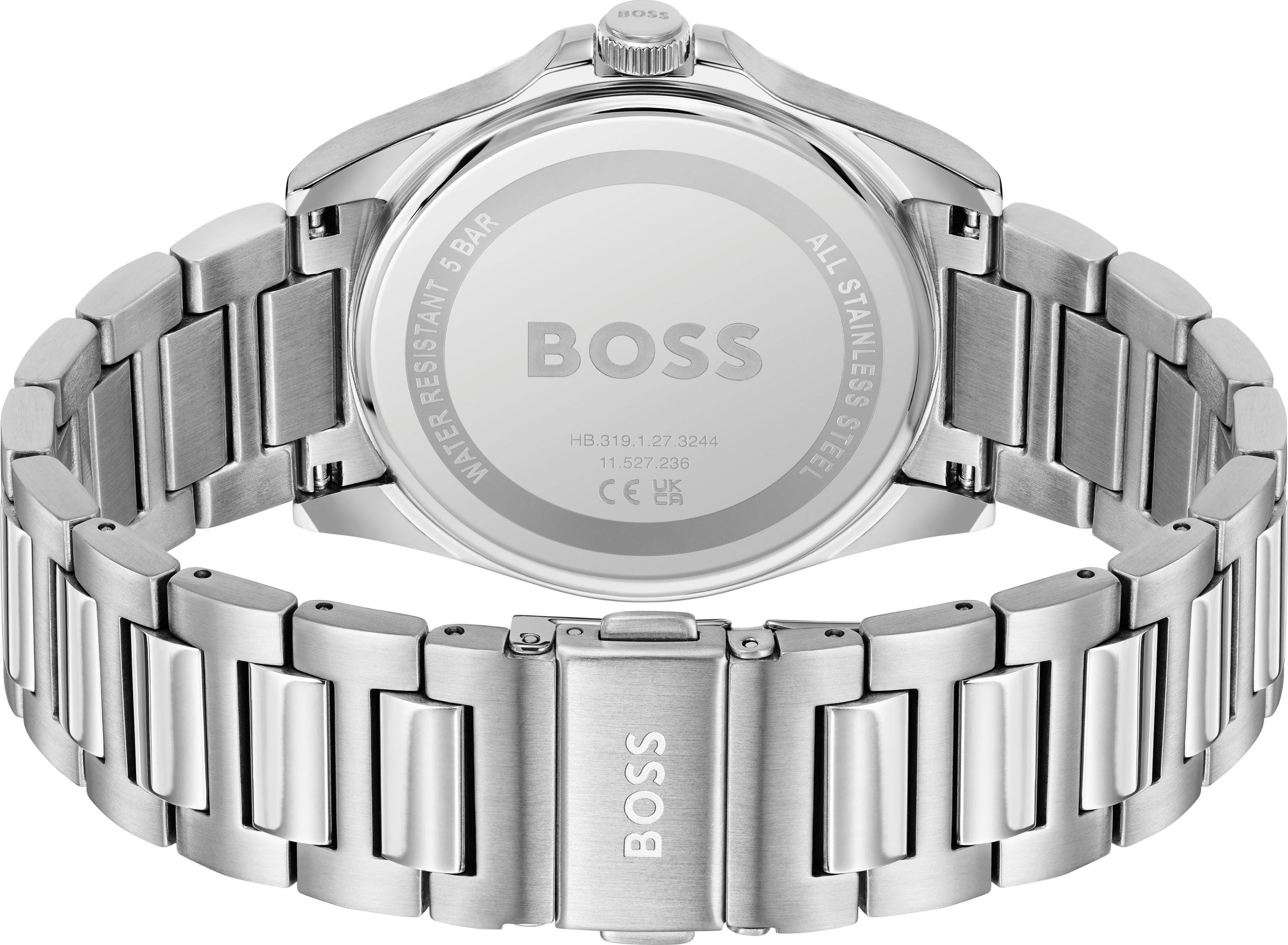 Boss Kwartshorloge Strike Horloge, dameshorloge, herenhorloge, stalen band, analoog, dag