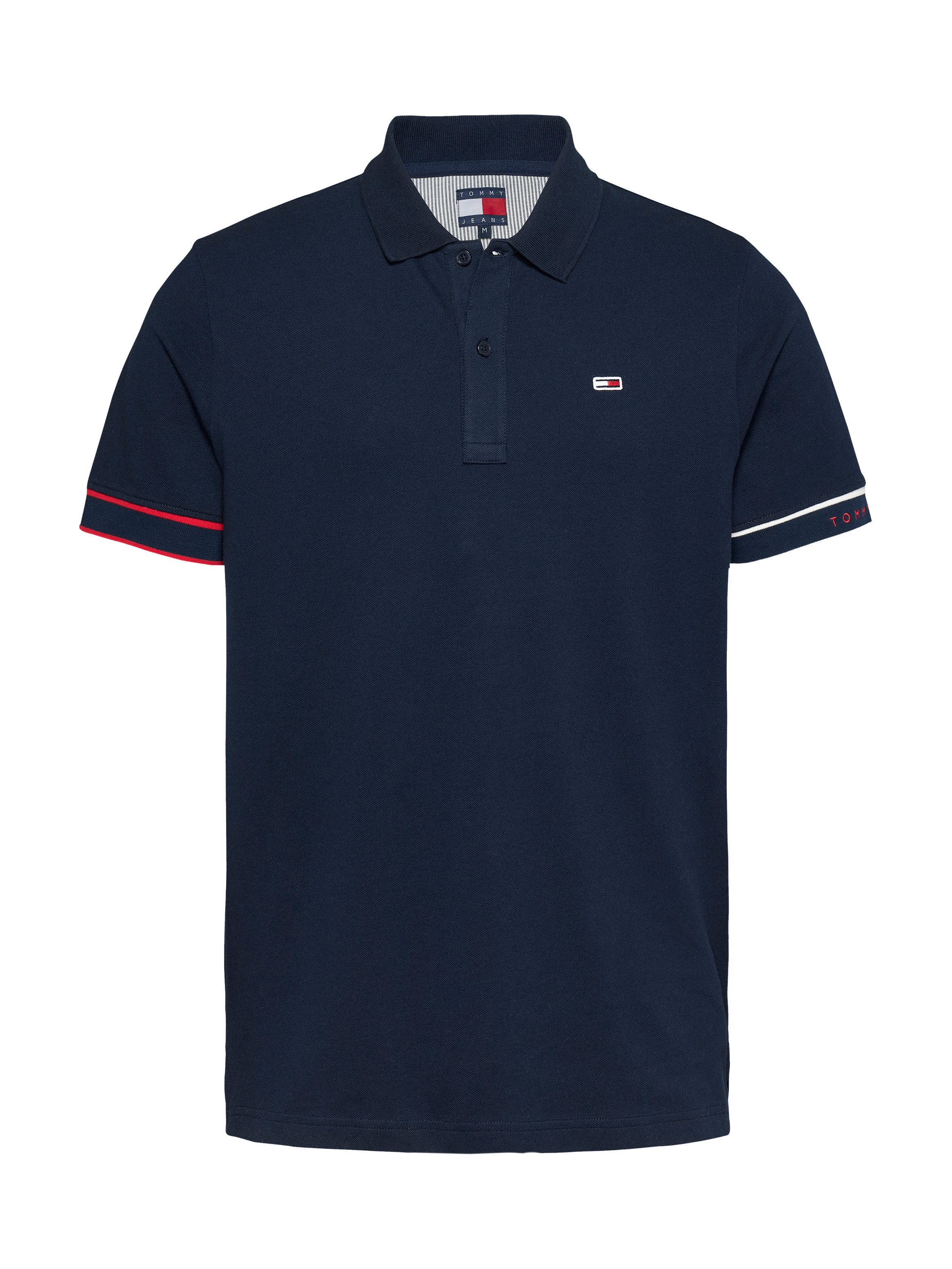 TOMMY JEANS Poloshirt TJM SLIM FLAG CUFF POLO EXT
