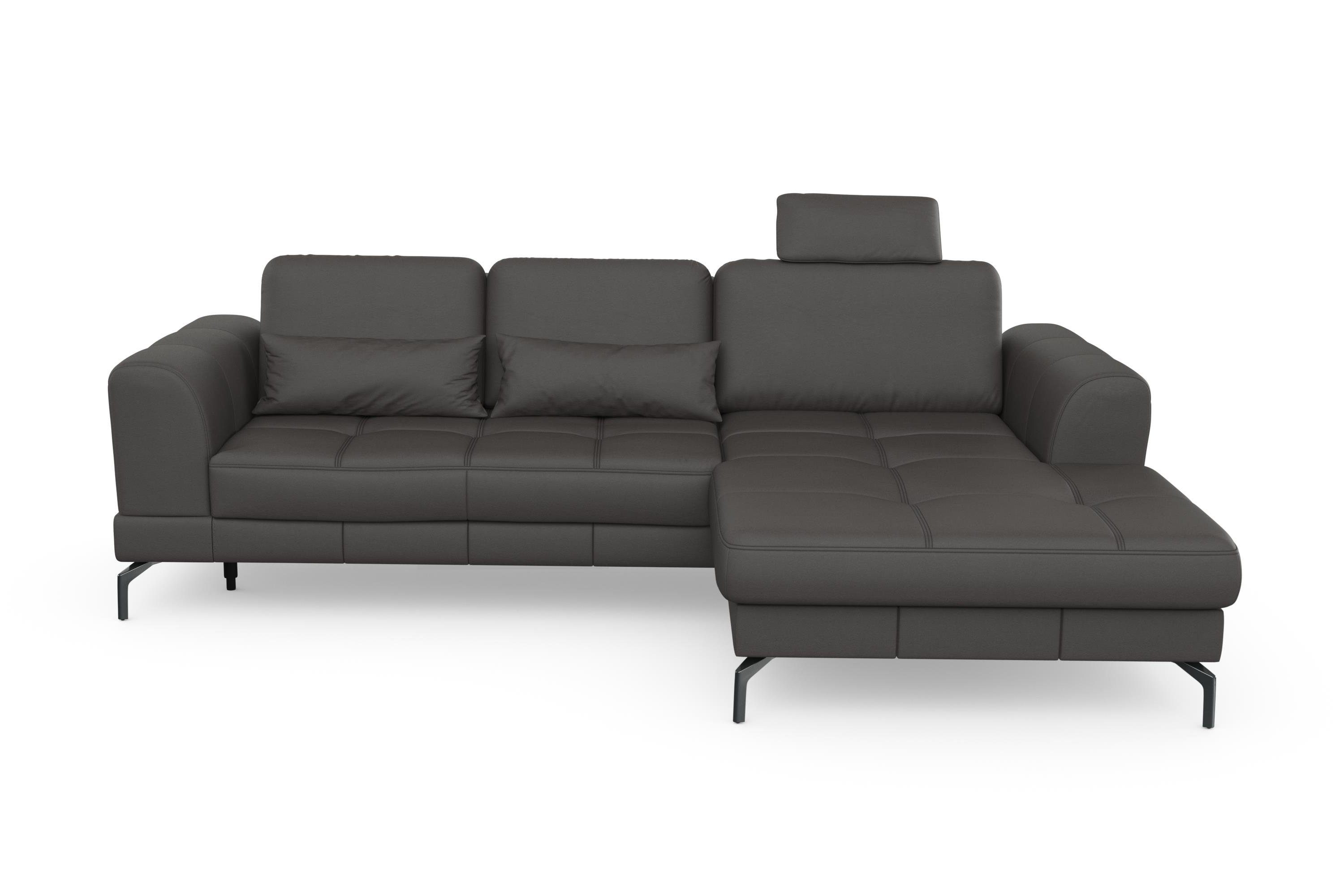 sit&more Hoekbank Bendigo L-vorm inclusief zitdiepteverstelling, bodemvrijheid 15 cm, 2 pootkleuren