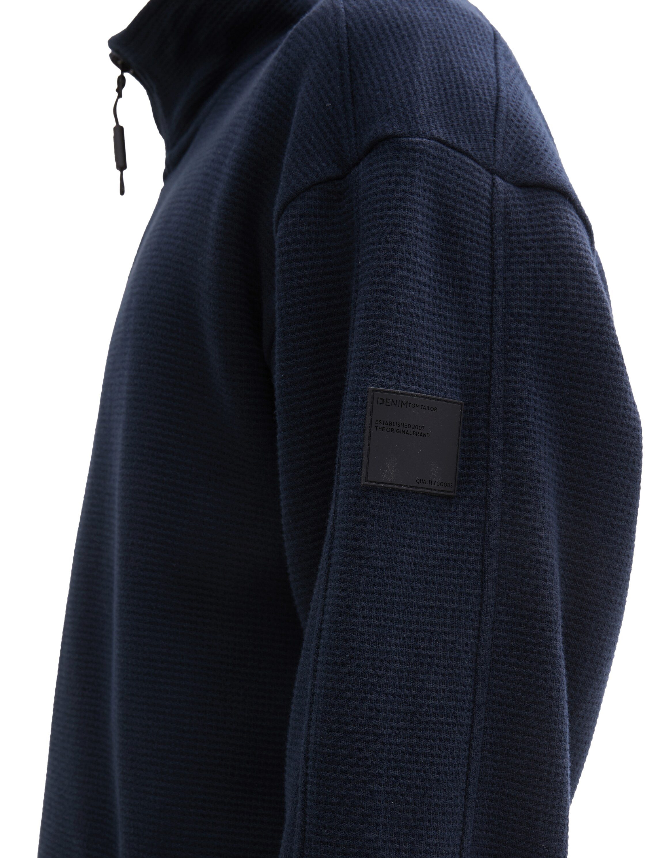 Tom Tailor Denim Sweatvest met opstaande kraag