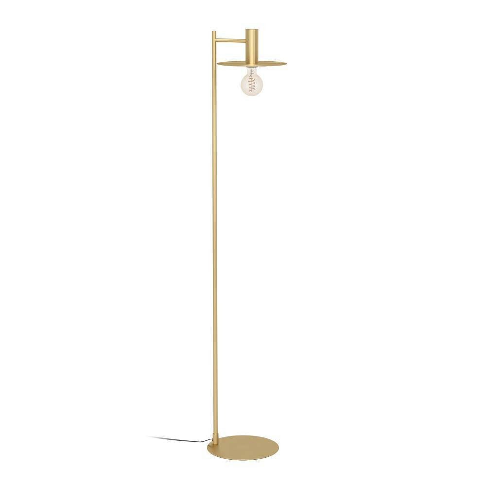 EGLO Staande lamp ESCANDELL Vloerlamp, metaal in geborsteld messing, lamp met E27, 156 cm (1 stuk)