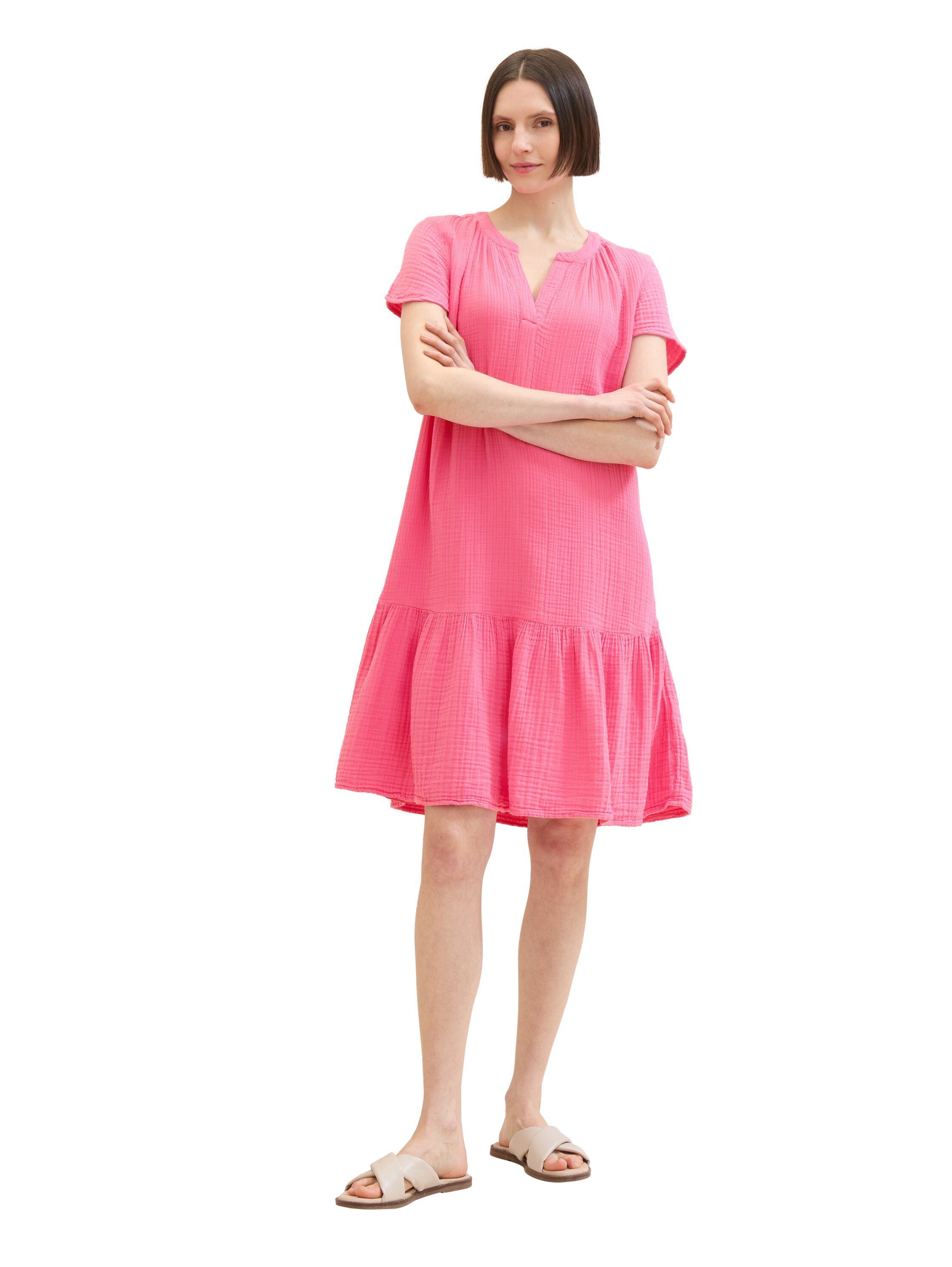 Tom Tailor Mini-jurk met lichte rimpeling - in crinkle-look